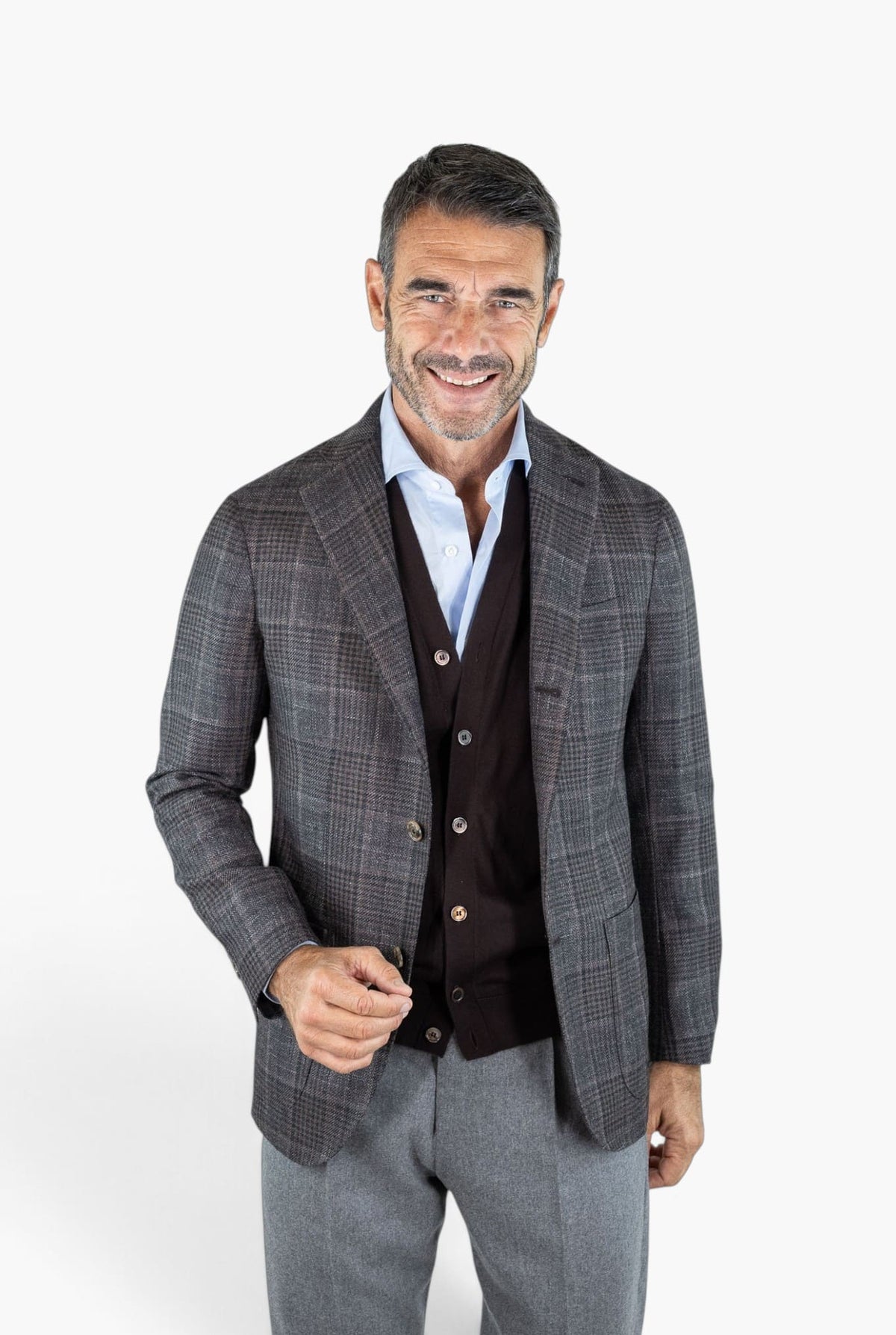 BARBA Giacca "Jimmy" Principe di Galles Marrone