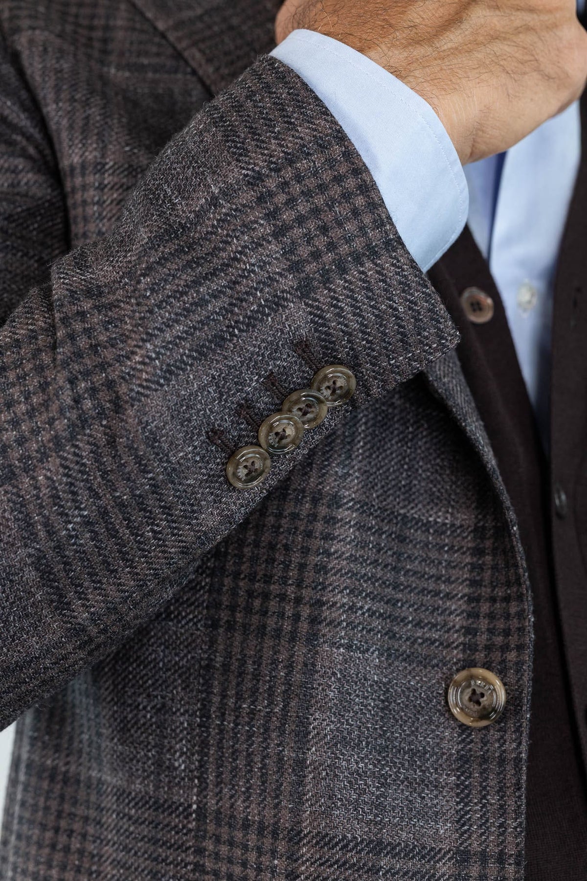 BARBA Giacca "Jimmy" Principe di Galles Marrone