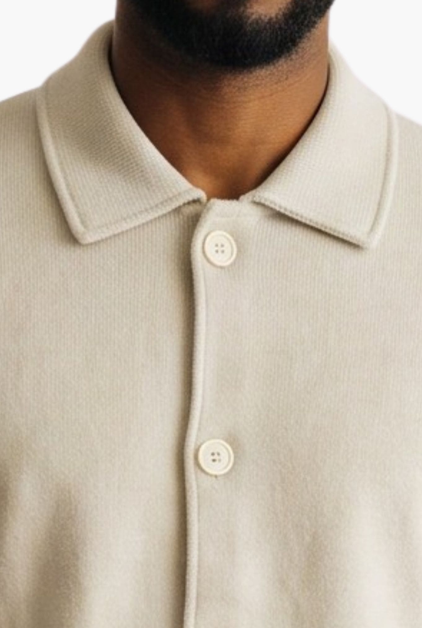 BRAMANI Cardigan Cashmere Collo Camicia Beige