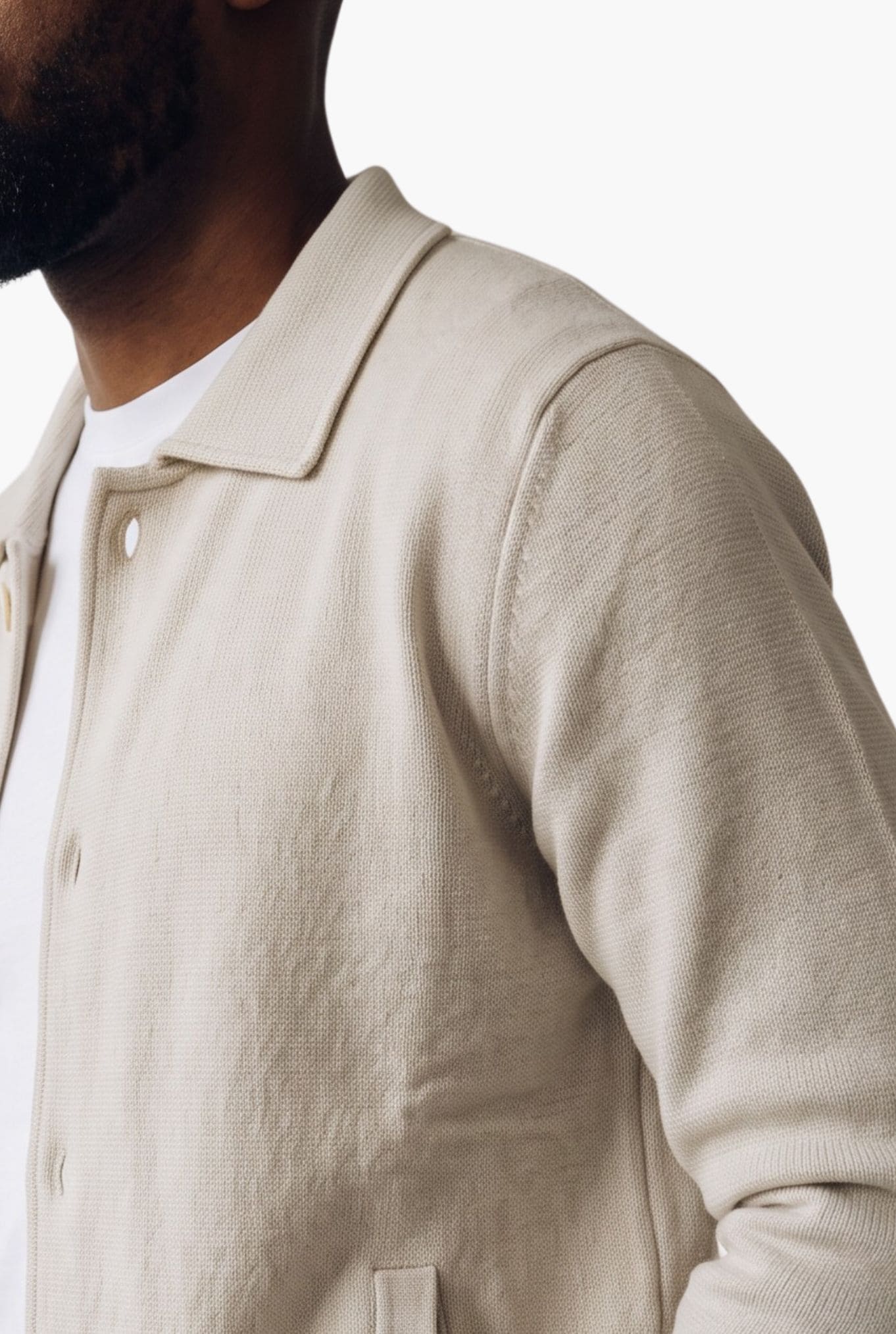 BRAMANI Cardigan Cashmere Collo Camicia Beige