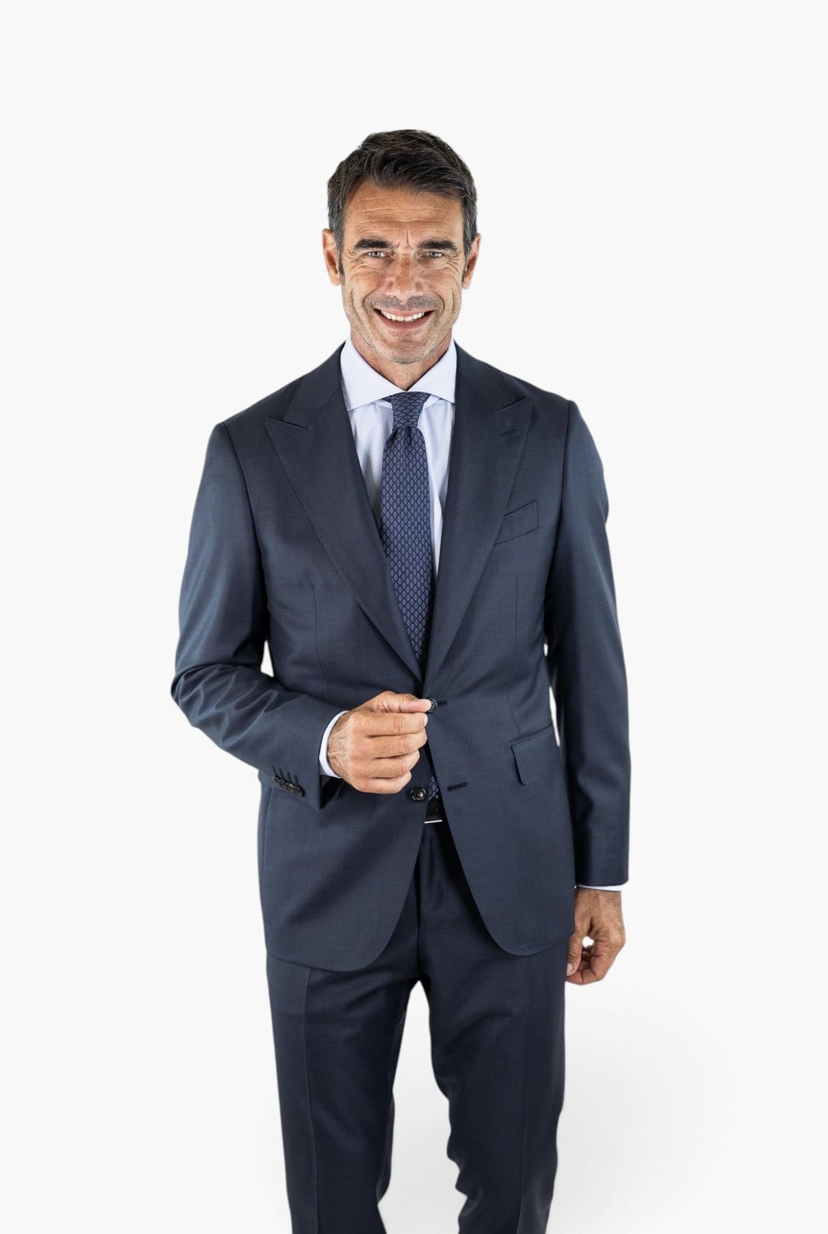 CANALI Abito Grisaglia Lana Super 130's Blu