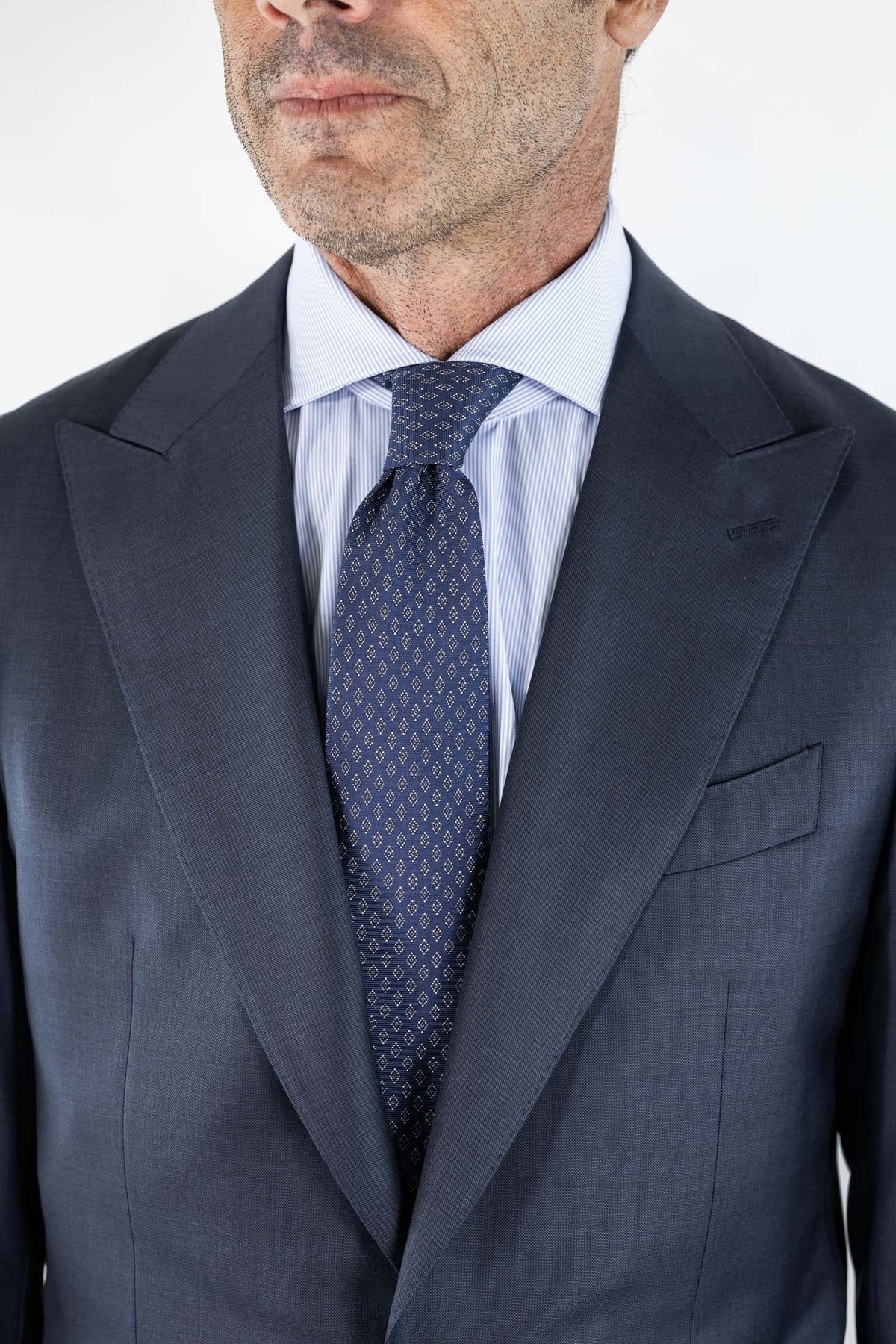 CANALI Abito Grisaglia Lana Super 130's Blu