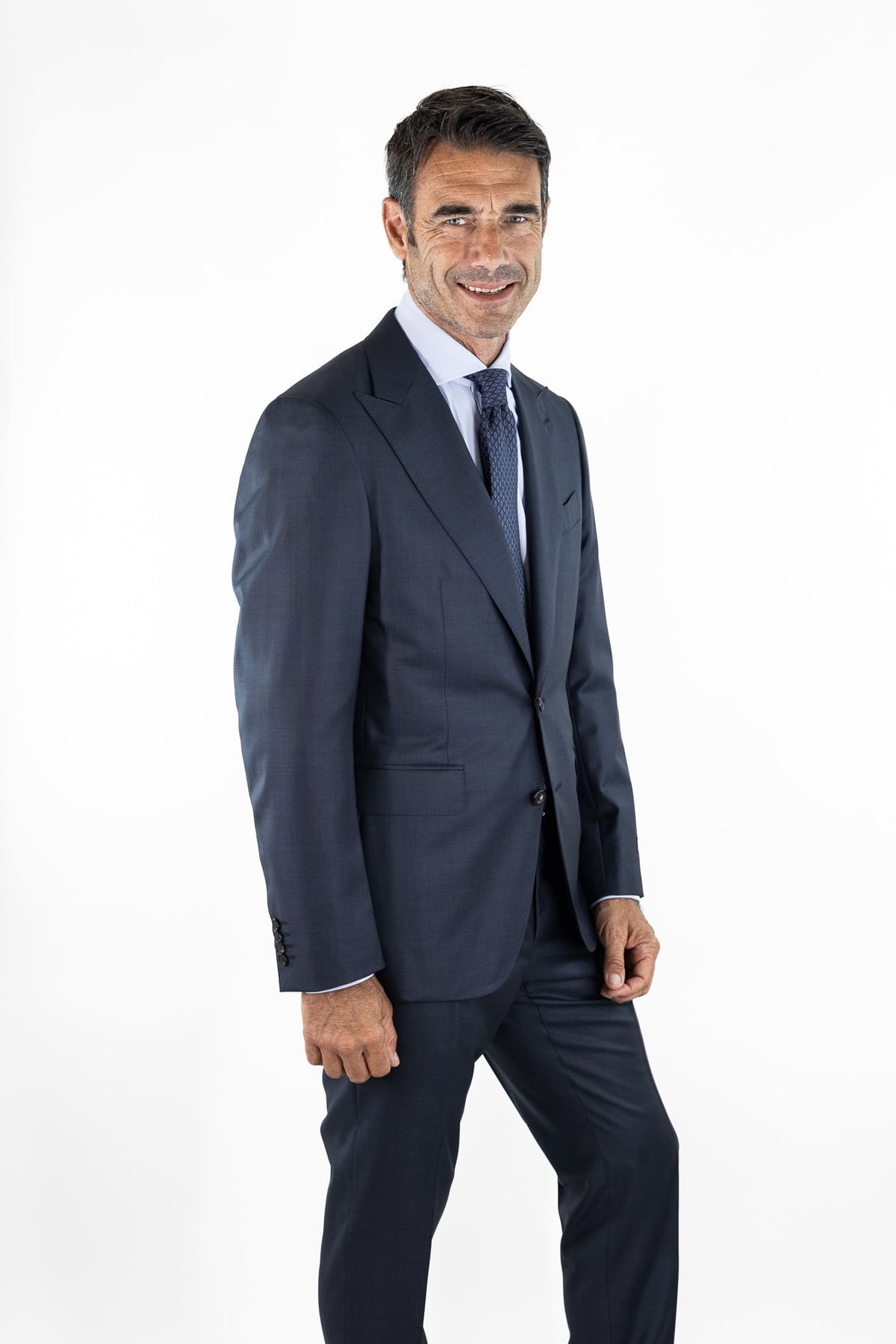 CANALI Abito Grisaglia Lana Super 130's Blu