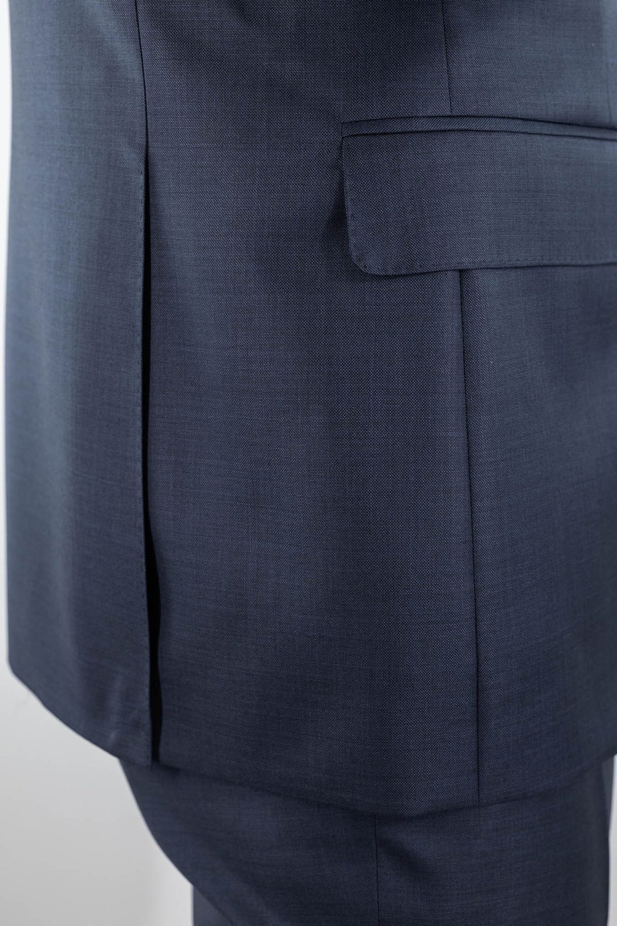 CANALI Abito Grisaglia Lana Super 130's Blu