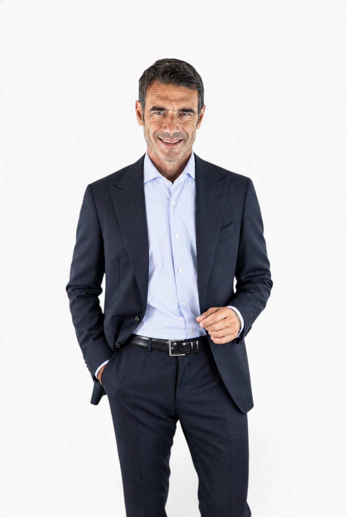 CANALI Abito Spigato Blu Scuro