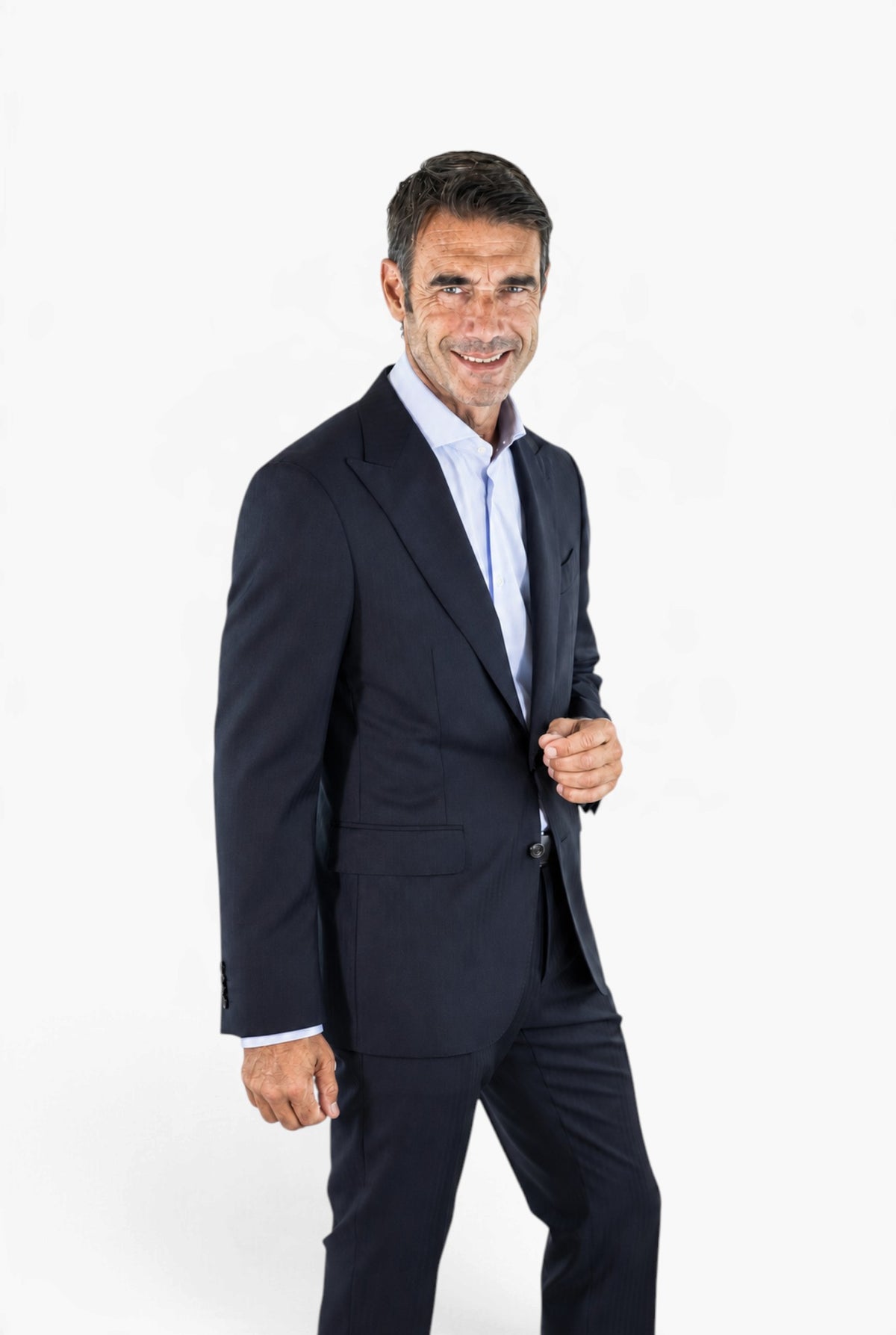 CANALI Abito Spigato Blu Scuro
