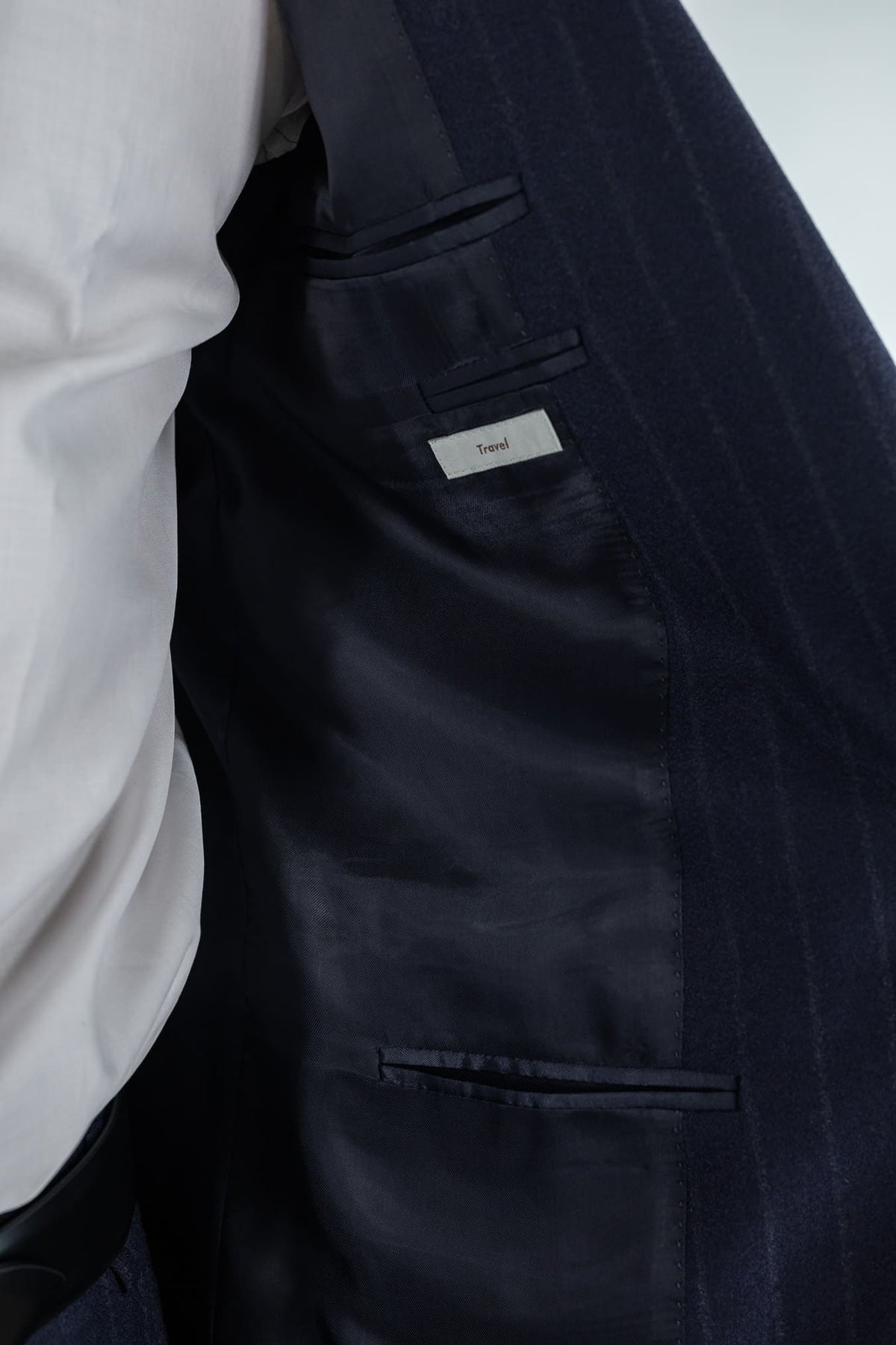CANALI Abito Gessato Travel Antipiega Blu