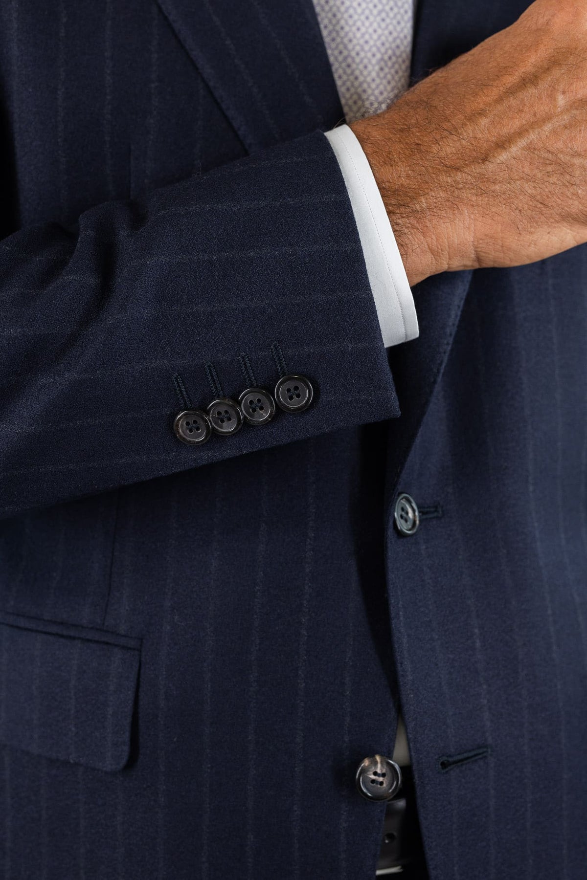 CANALI Abito Gessato Travel Antipiega Blu