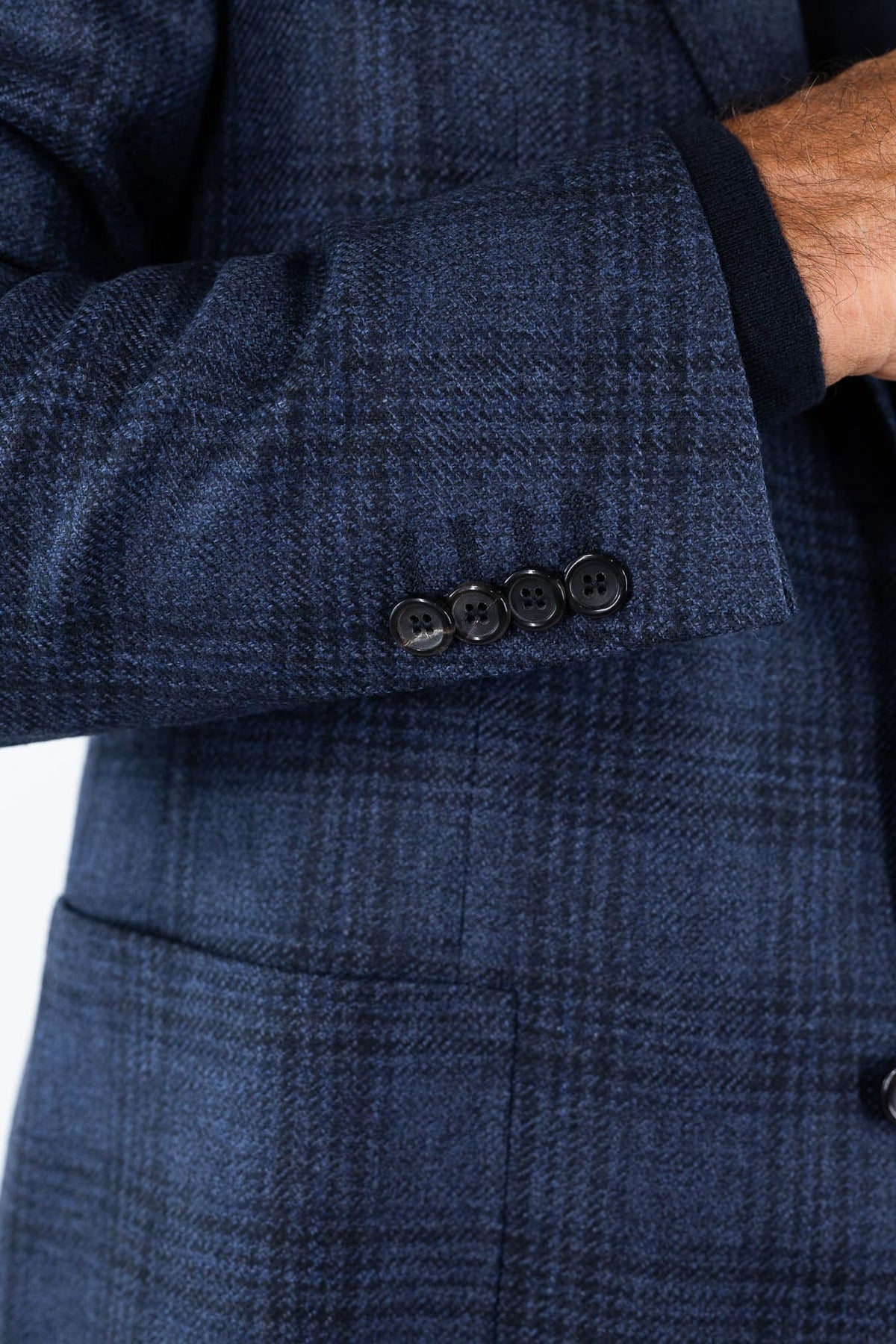 CANALI Giacca "Kei" Check Blu Marrone