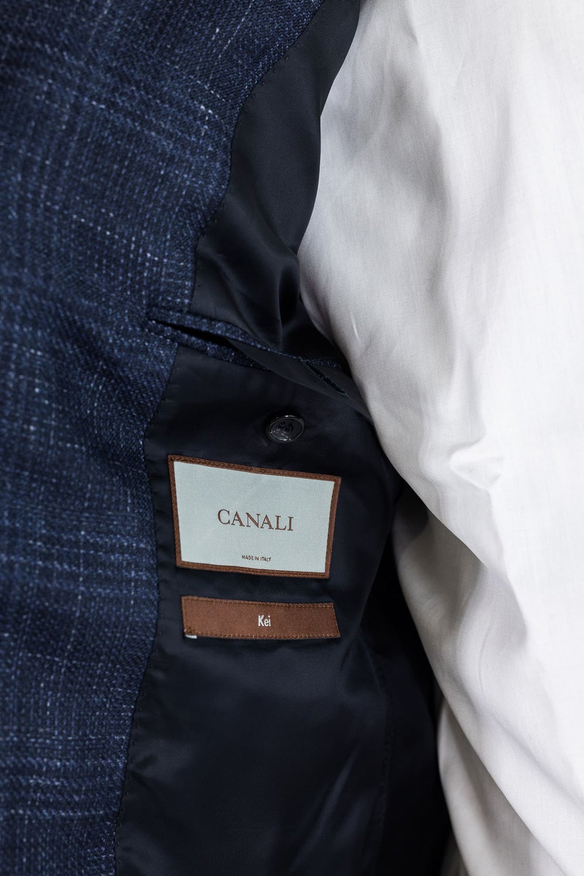 CANALI Giacca "Kei" Principe Galles Blu