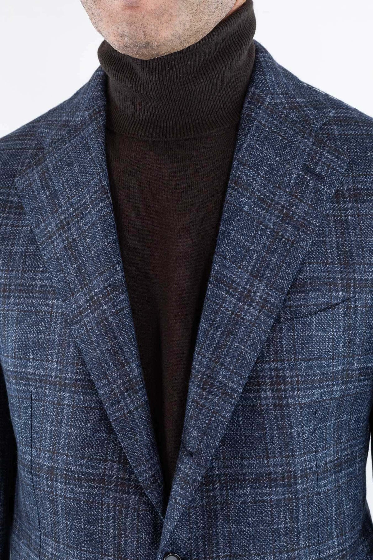 CESARE ATTOLINI Giacca Check Blu Moro Cesare Attolini