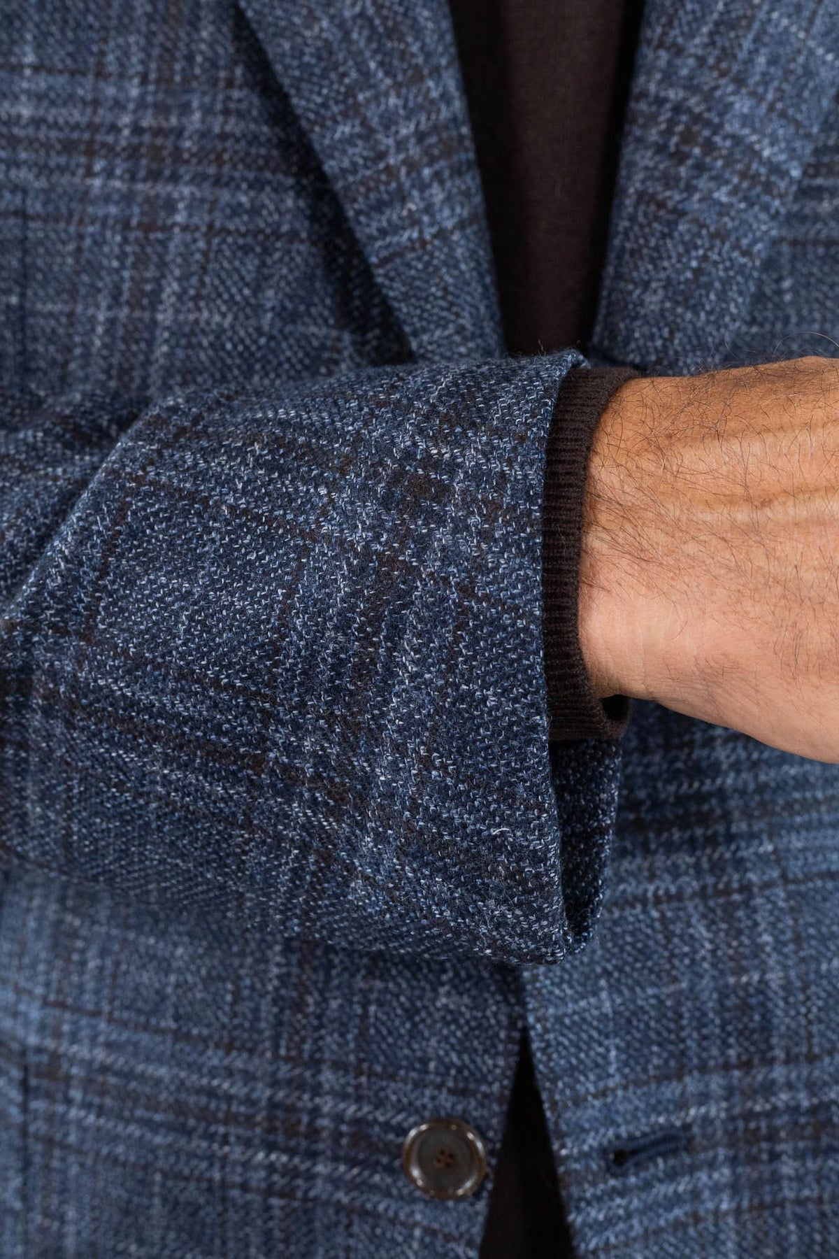 CESARE ATTOLINI Giacca Check Blu Moro Cesare Attolini