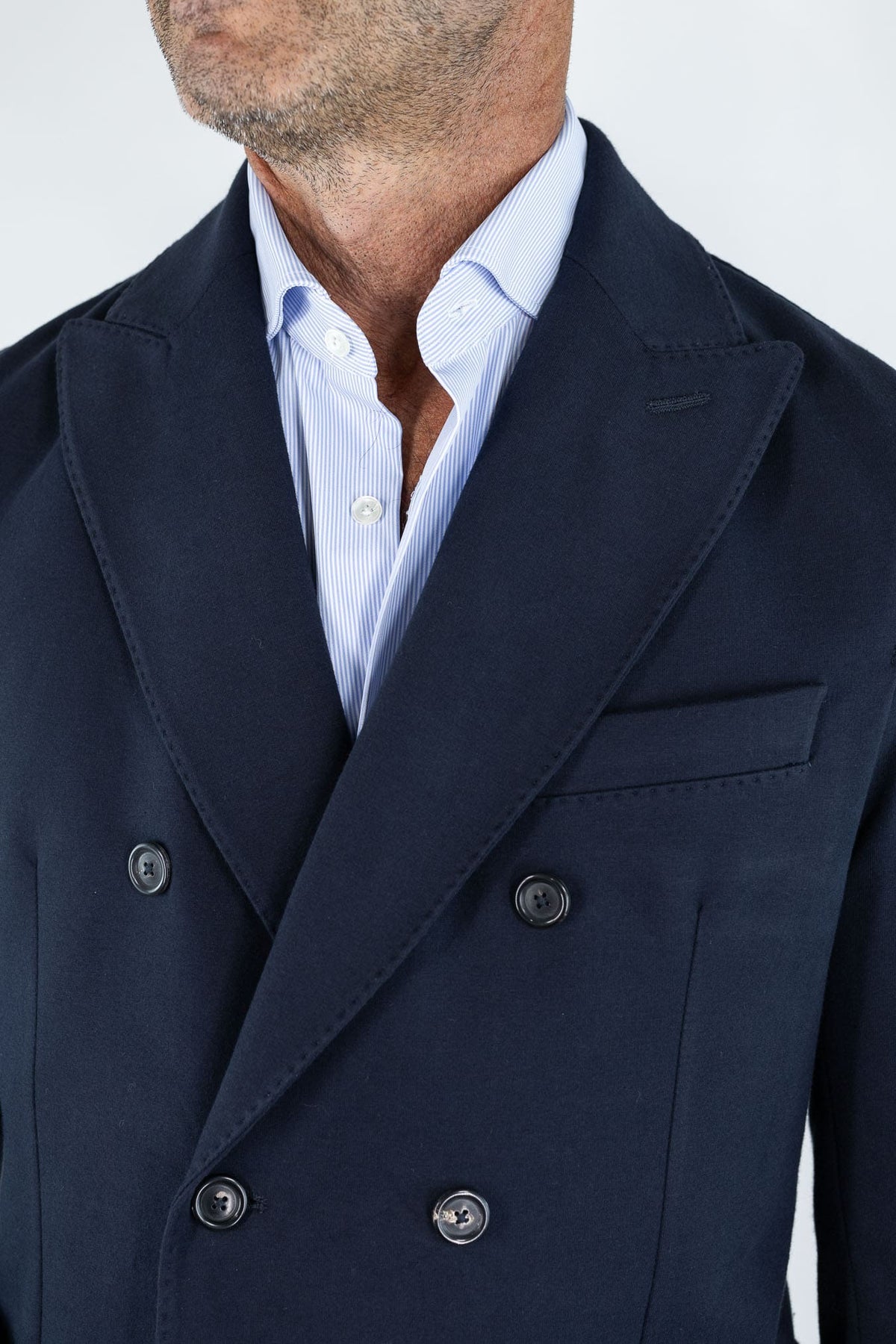 CIRCOLO 1901 Giacca Doppiopetto Jersey Cotone Blu Notte