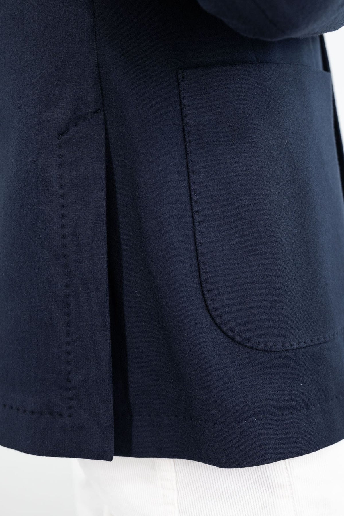 CIRCOLO 1901 Giacca Doppiopetto Jersey Cotone Blu Notte