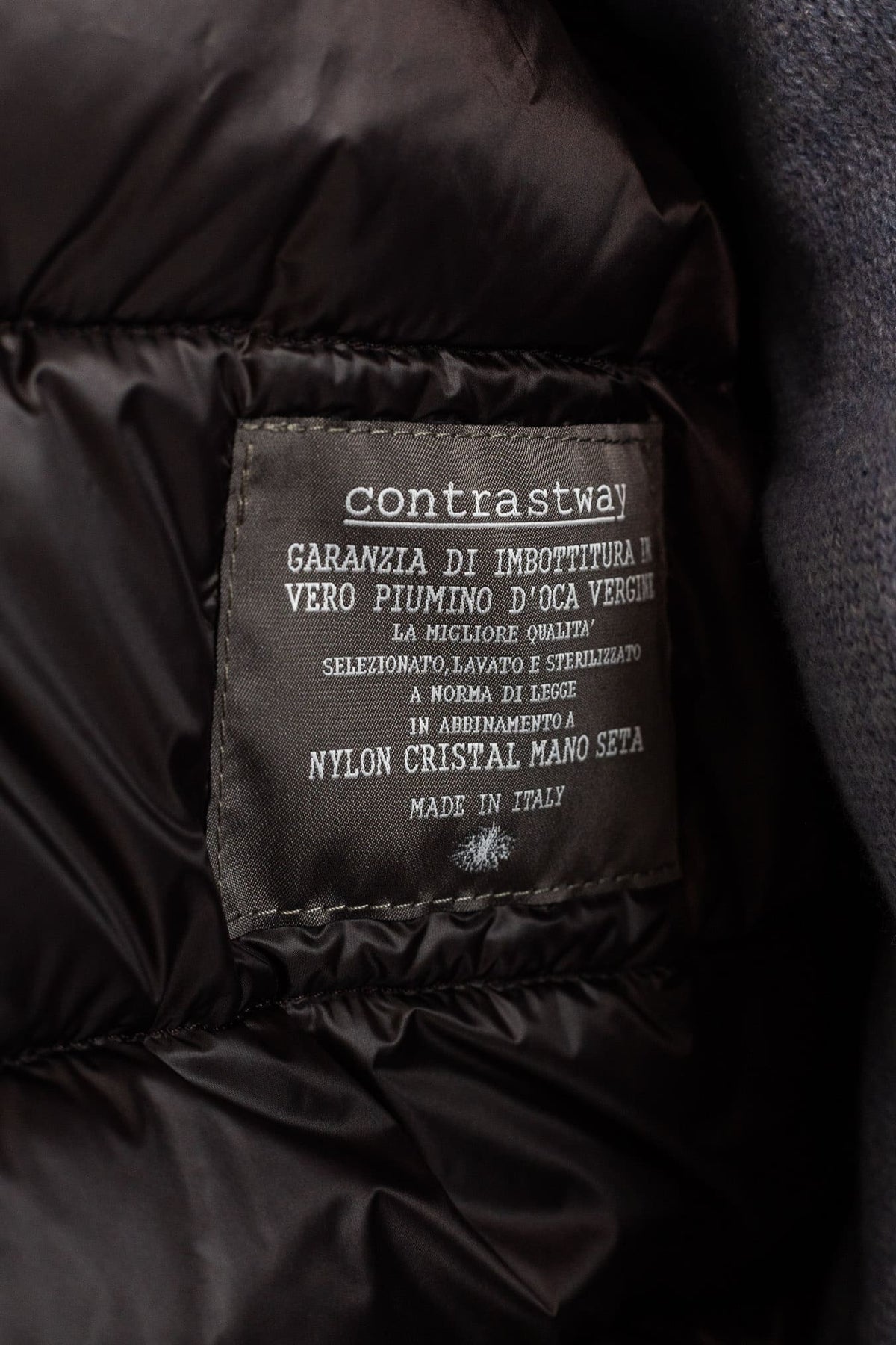 CONTRASTWAY Bomber "Bugatti" Cashmere Piuma D'Oca Blu