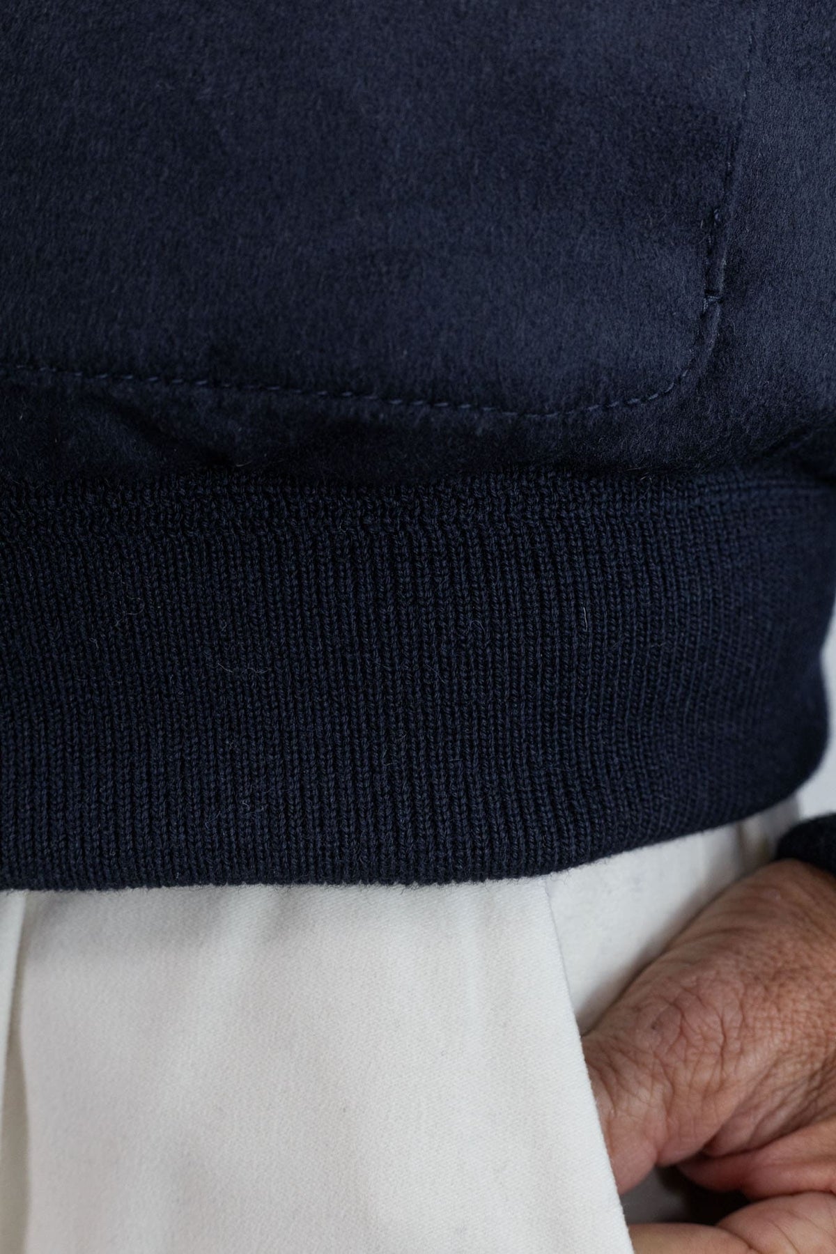 CONTRASTWAY Bomber "Bugatti" Cashmere Piuma D'Oca Blu