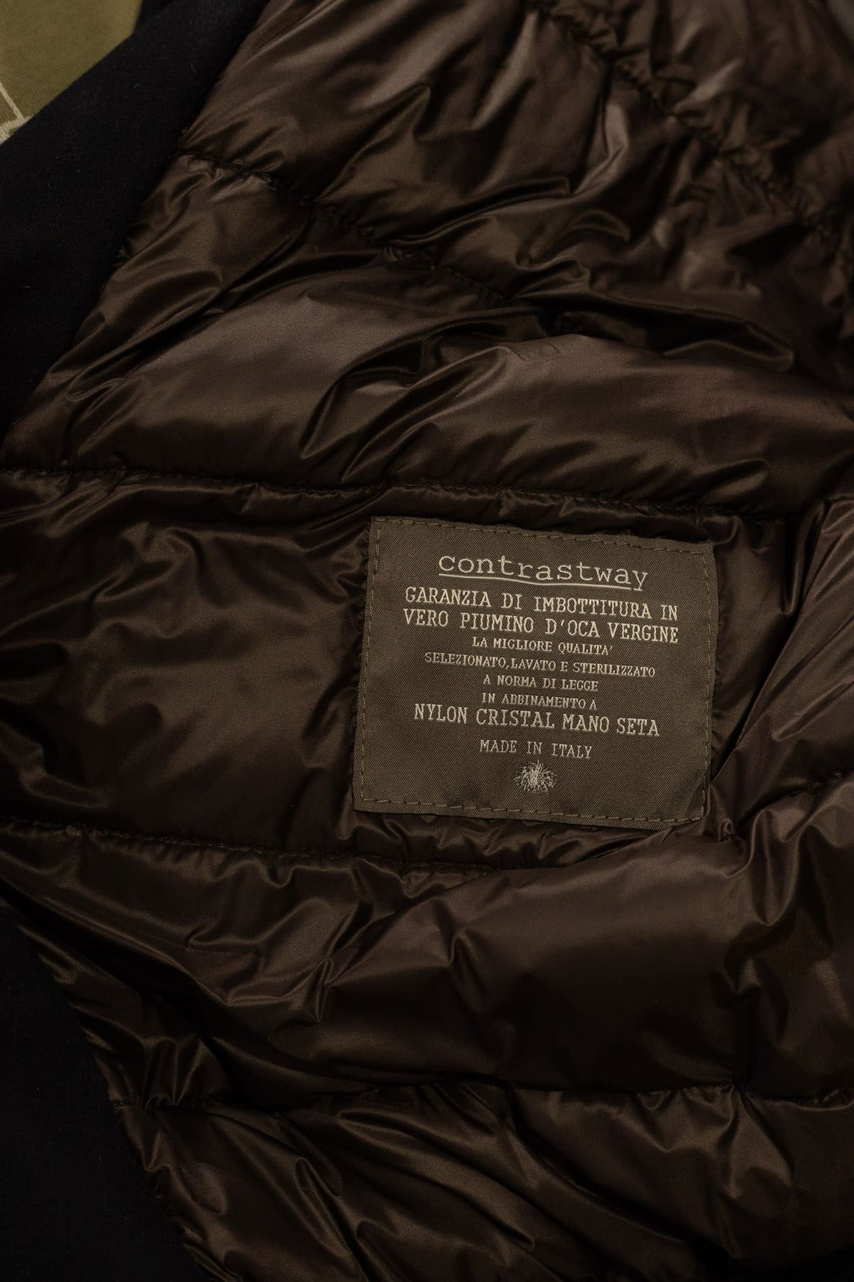 CONTRASTWAY Bomber "Bugatti" Cashmere Piuma D'Oca Blu