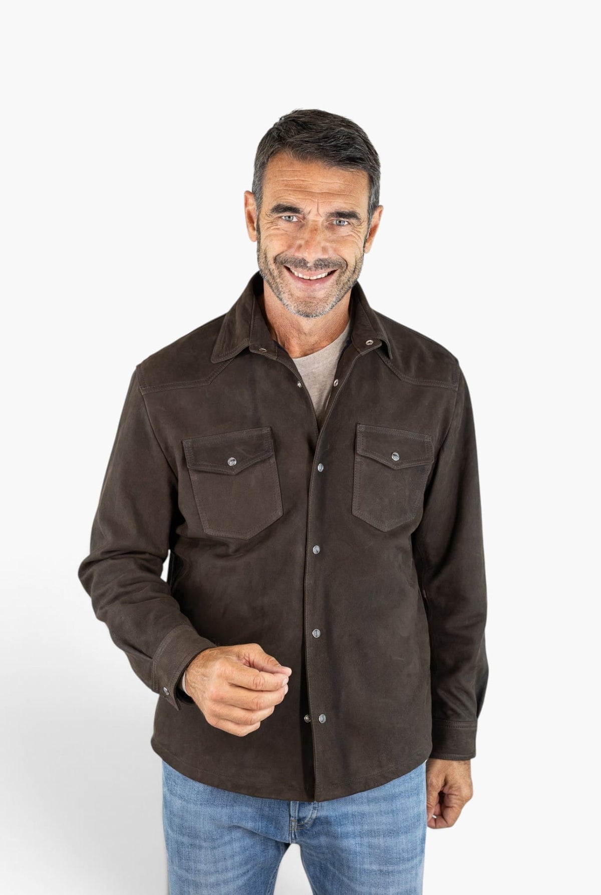 CONTRASTWAY Camicia "Eastwood" Chevrette Testa Moro