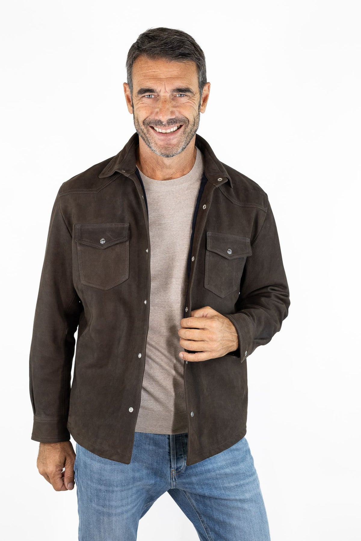 CONTRASTWAY Camicia "Eastwood" Chevrette Testa Moro