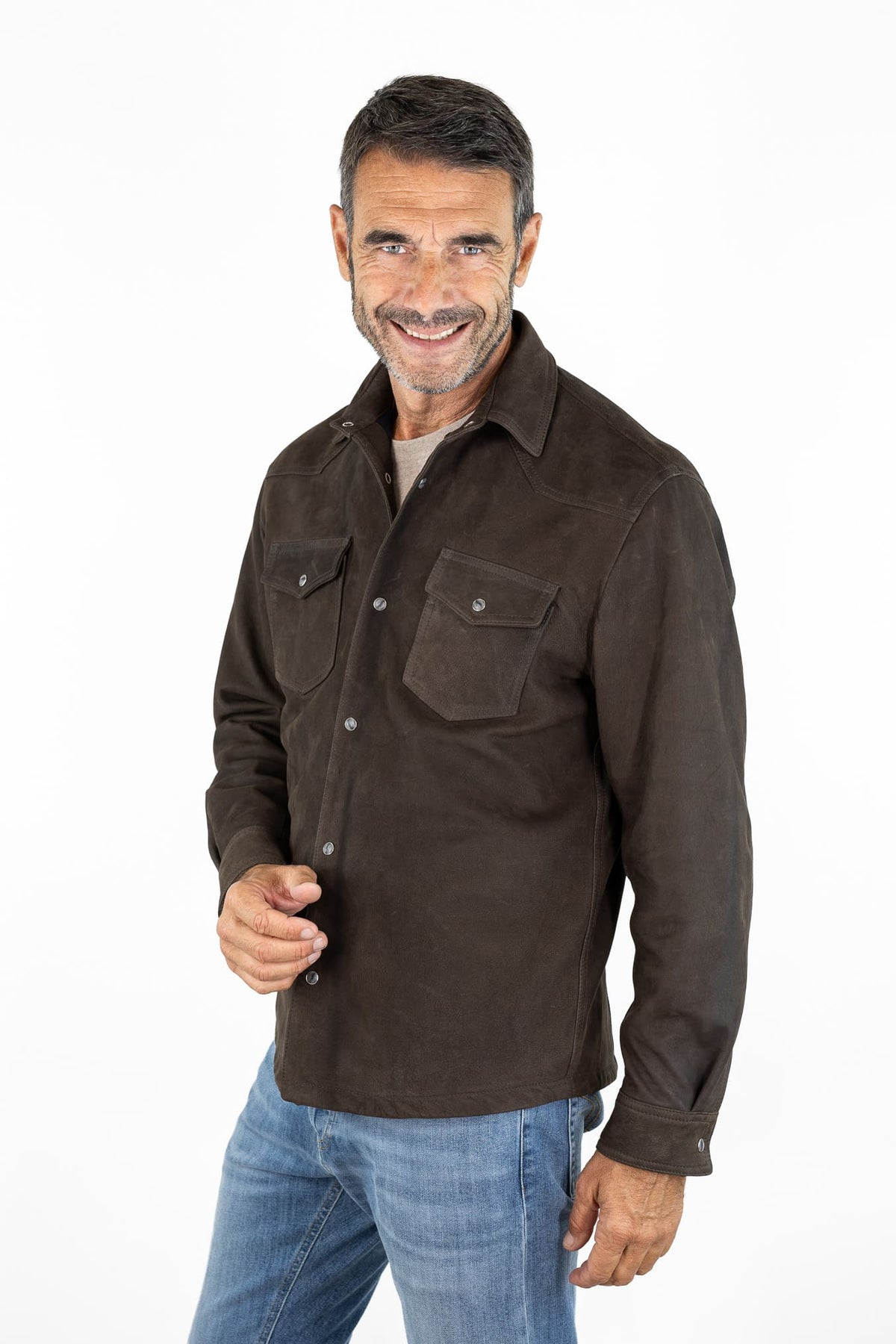 CONTRASTWAY Camicia "Eastwood" Chevrette Testa Moro