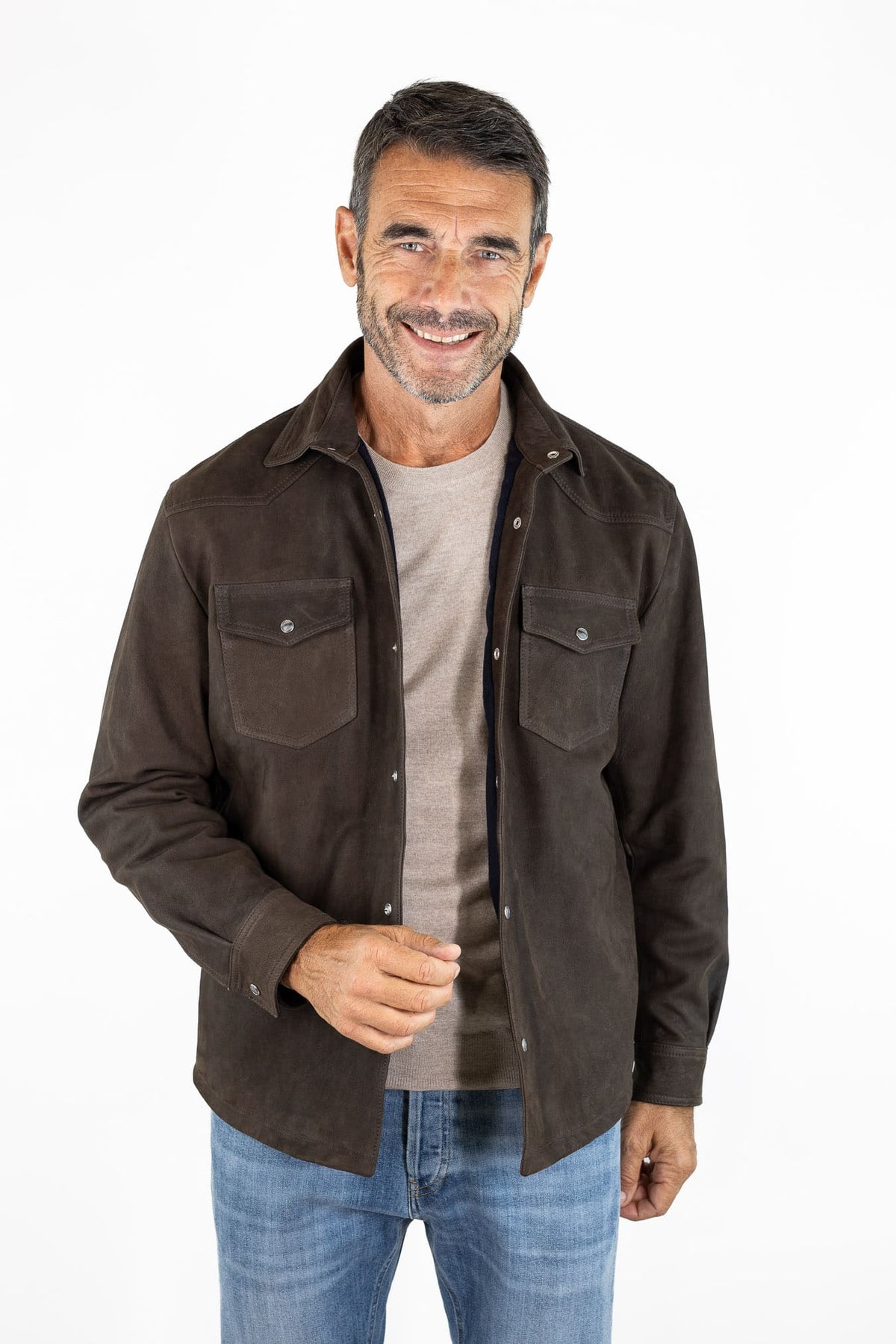 CONTRASTWAY Camicia "Eastwood" Chevrette Testa Moro