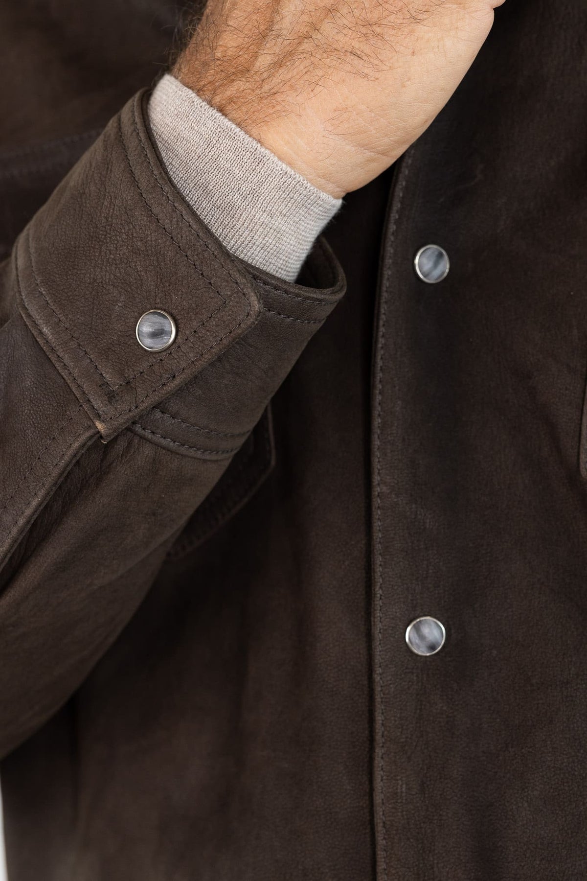 CONTRASTWAY Camicia "Eastwood" Chevrette Testa Moro