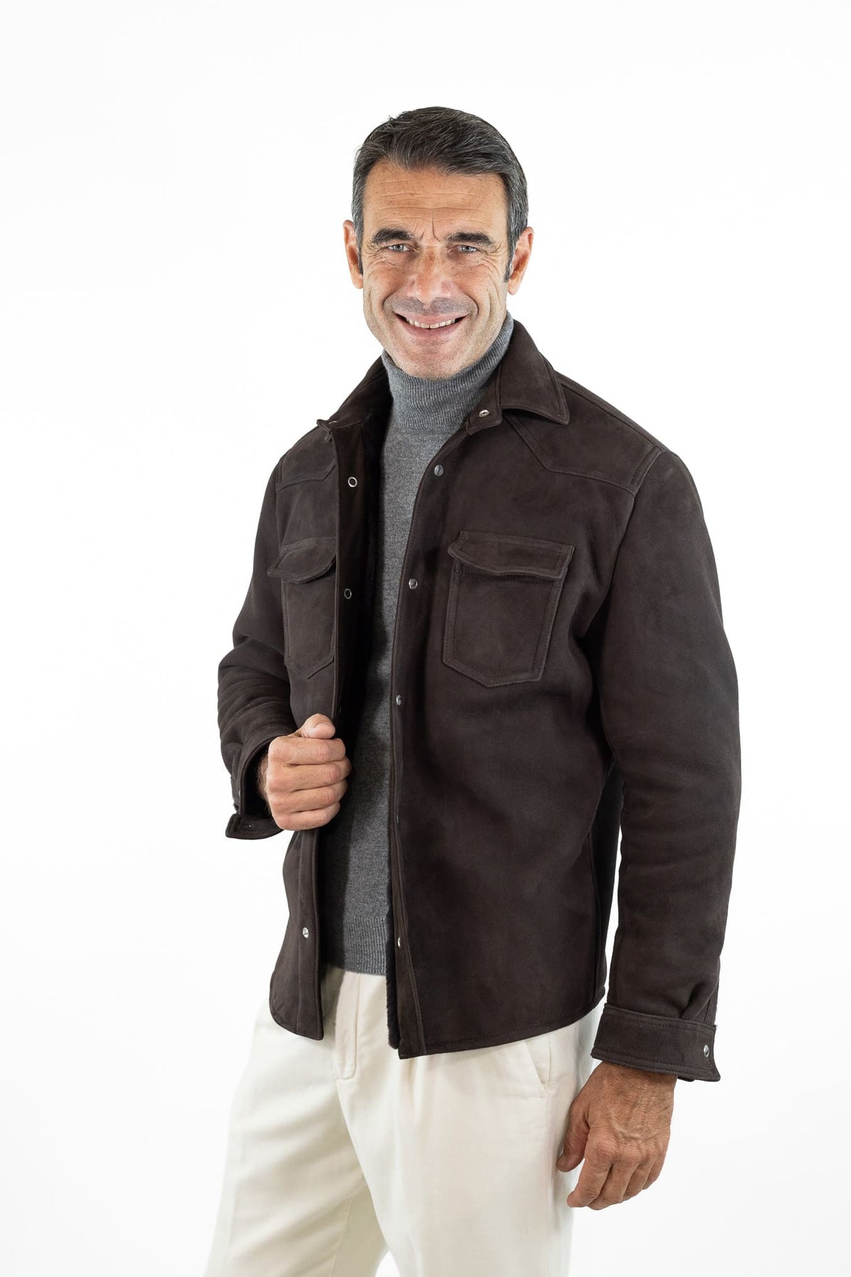 CONTRASTWAY Shearling Lacon "Eastwood" Testa di Moro