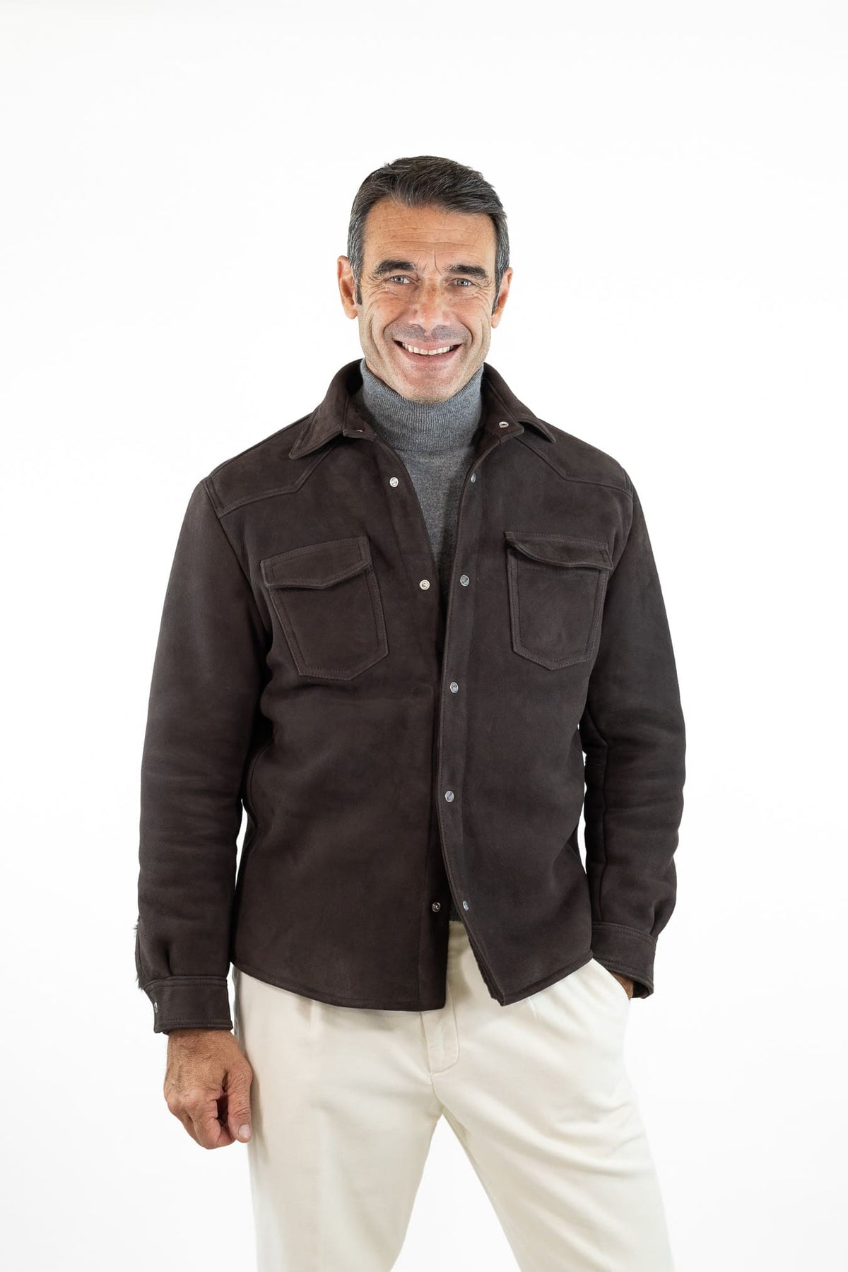 CONTRASTWAY Shearling Lacon "Eastwood" Testa di Moro