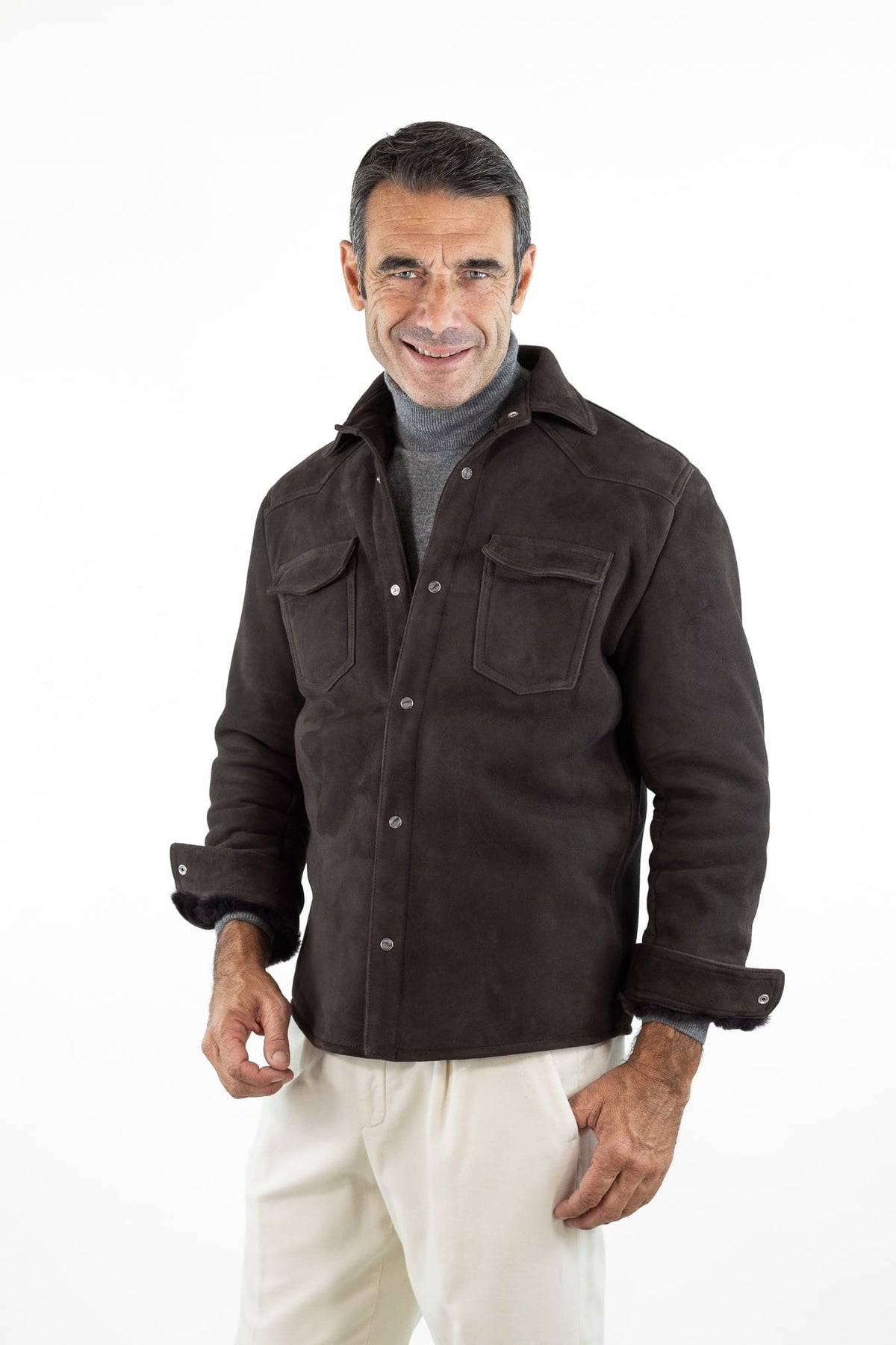 CONTRASTWAY Shearling Lacon "Eastwood" Testa di Moro
