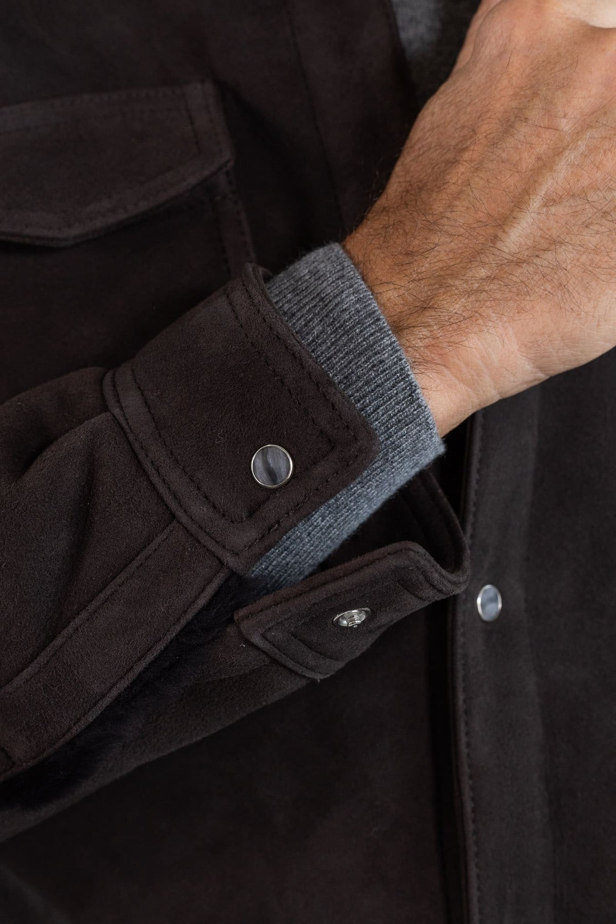 CONTRASTWAY Shearling Lacon "Eastwood" Testa di Moro