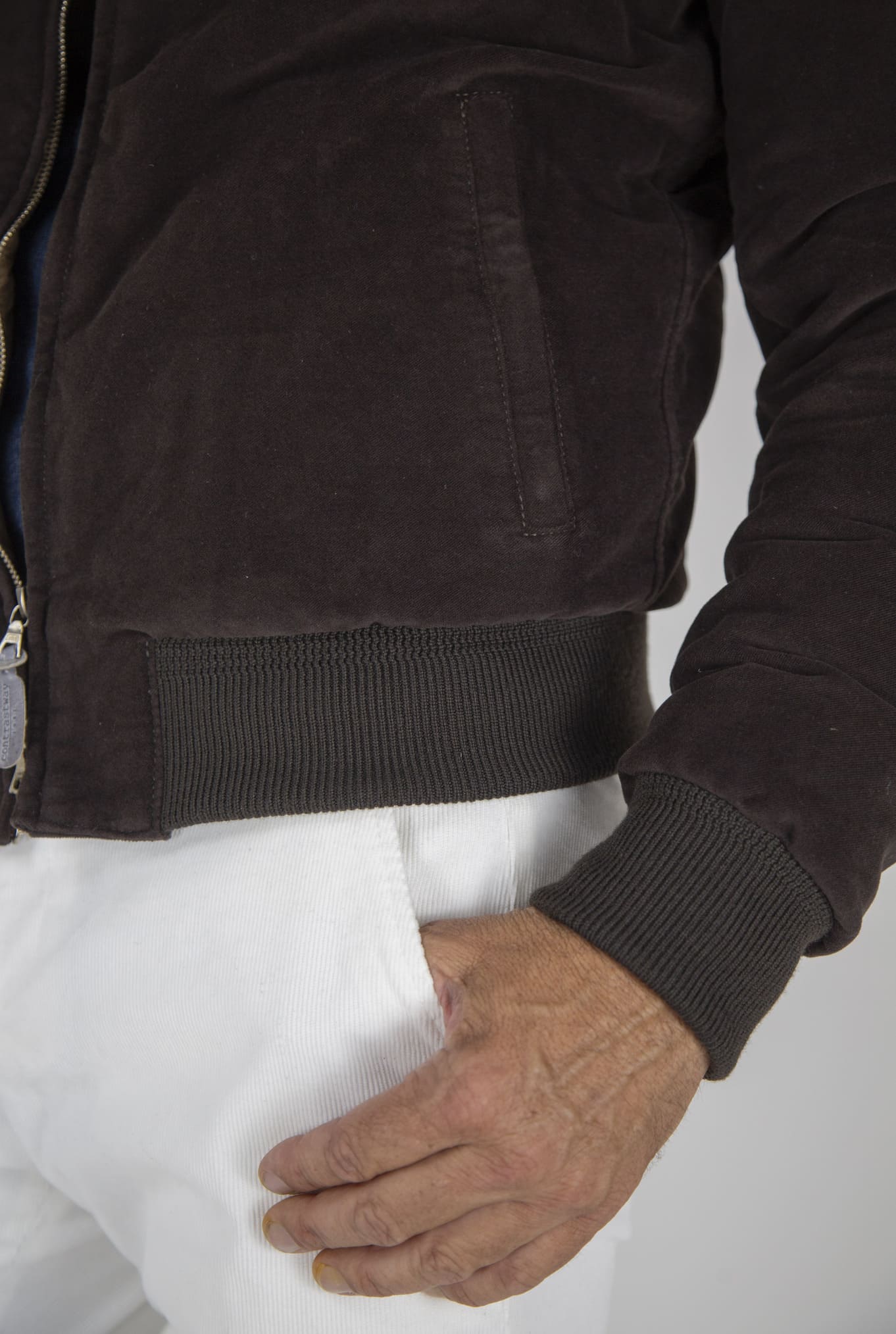 CONTRASTWAY Bomber Fustagno Piumino D'Oca Moro