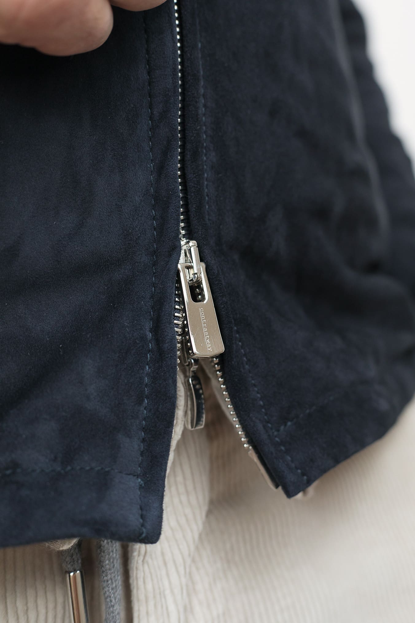 CONTRASTWAY Giubbino Suede Blu