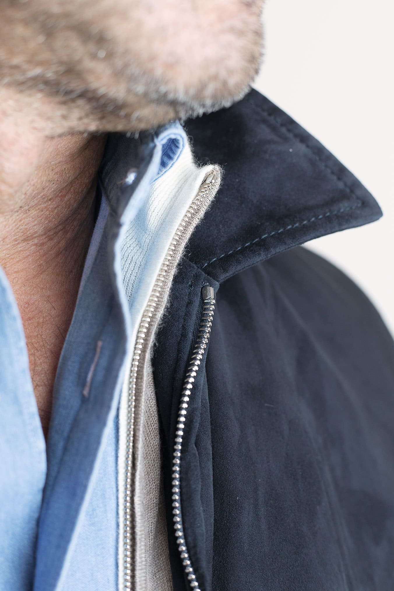 CONTRASTWAY Giubbino Suede Blu