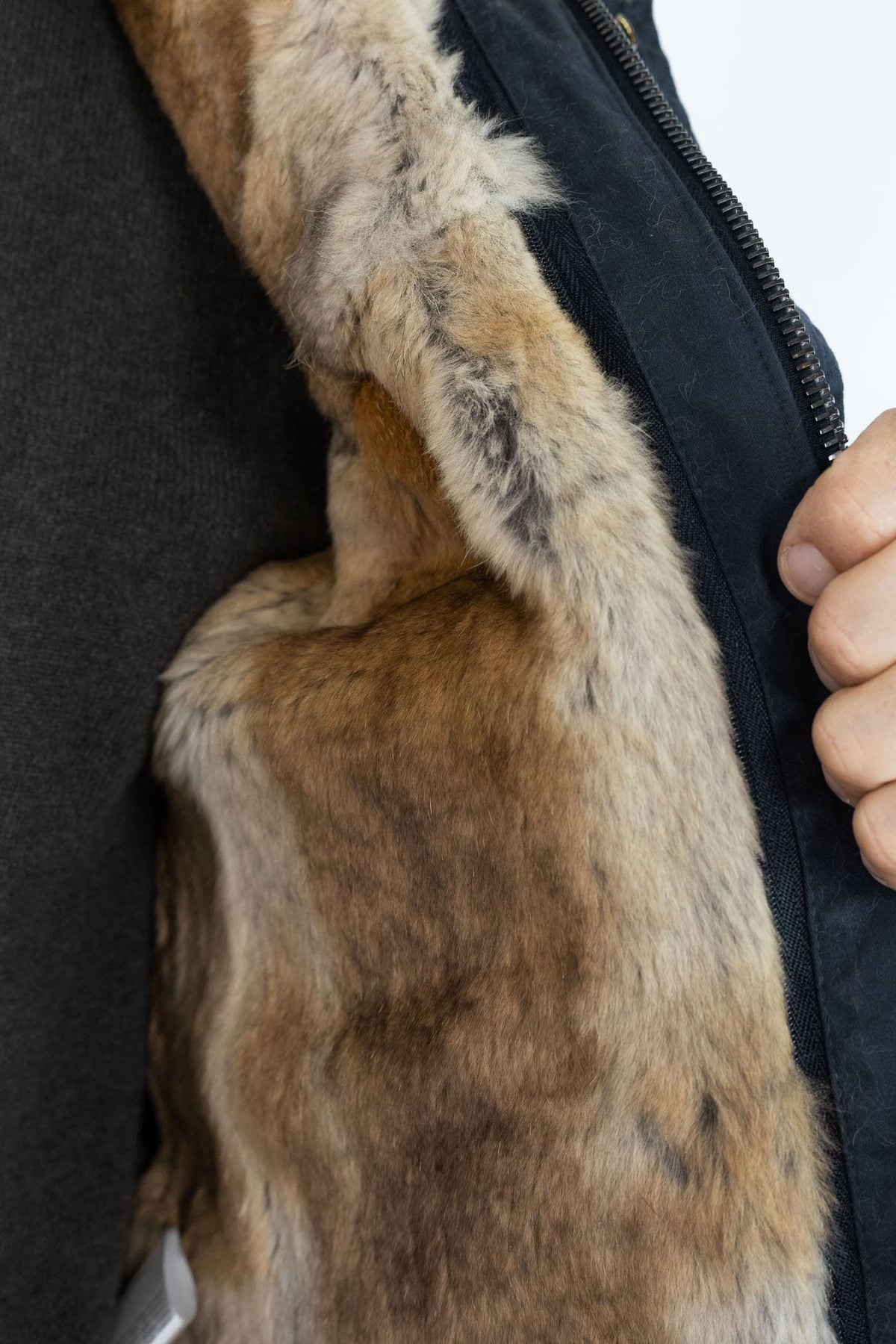 DRUMOHR Field Jacket Cotone Blu con Lapin Removibile