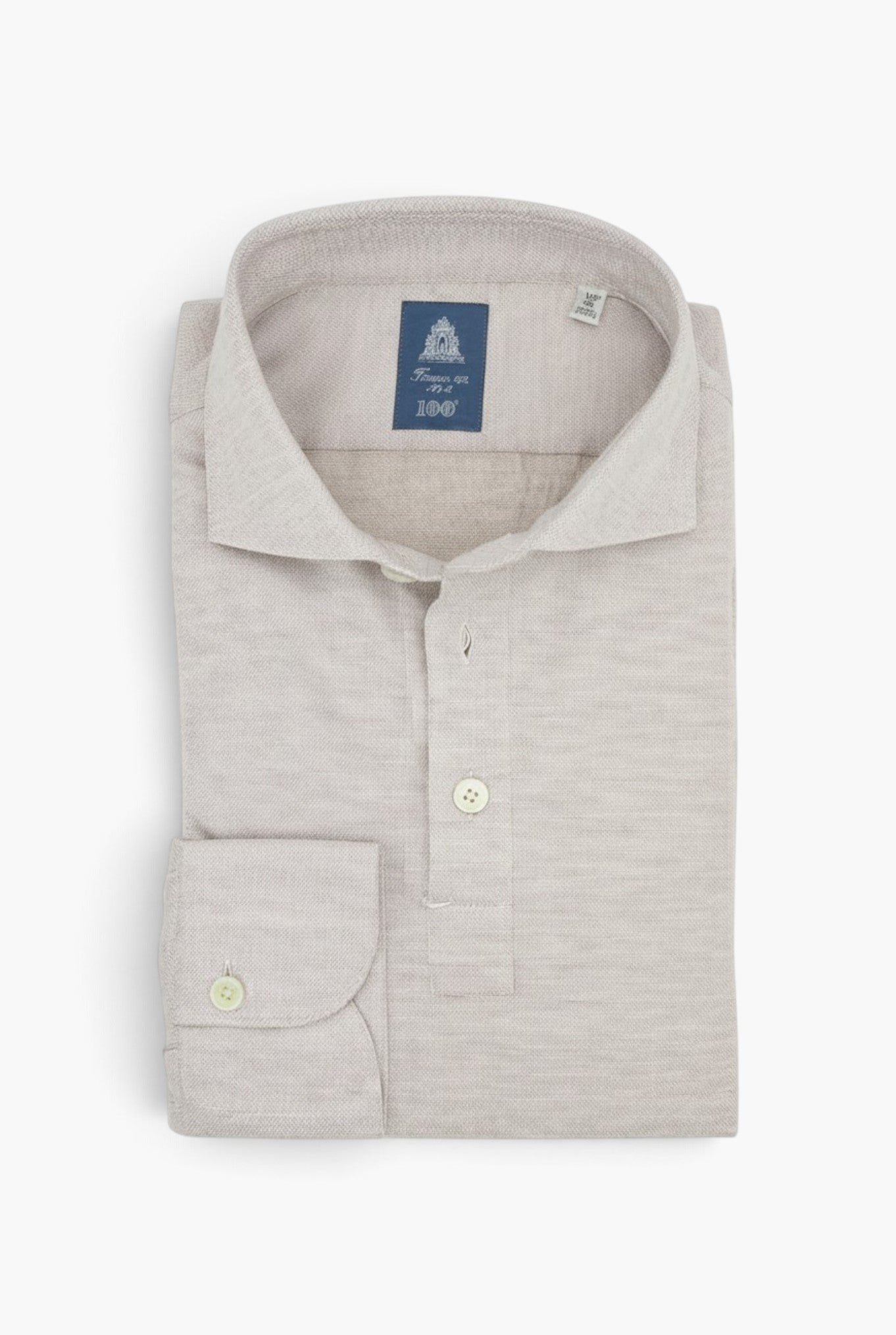 FINAMORE Polo "Orlando" Jersey Cotone Cashmere Beige