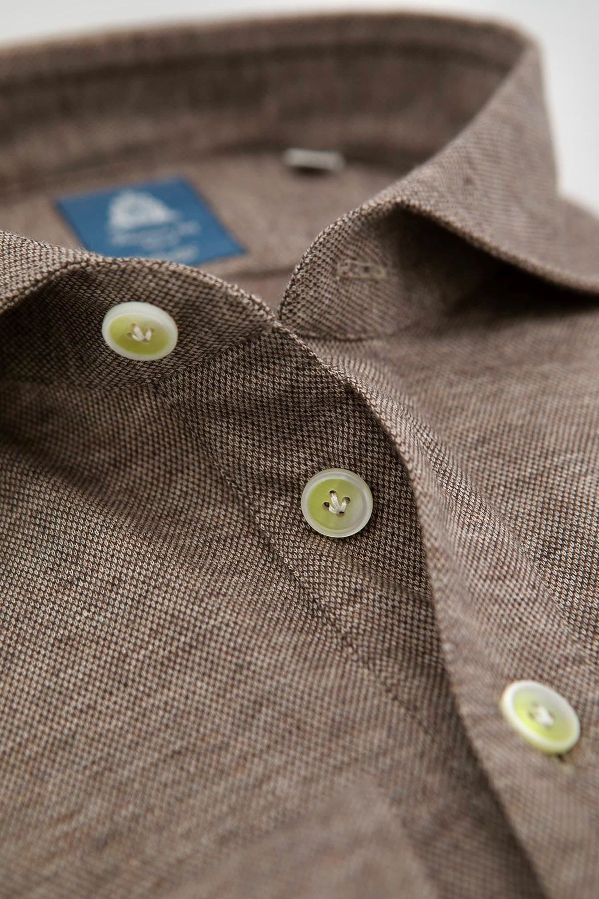 FINAMORE Polo "Orlando" Jersey Cotone Cashmere Tortora
