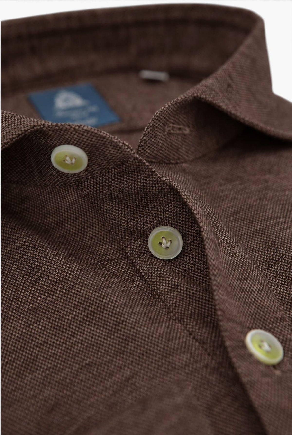 FINAMORE Polo "Orlando" Jersey Cotone Cashmere Moro