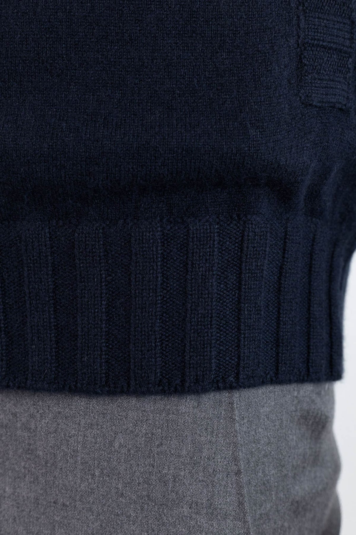 FIORONI Bomber Maglia Cashmere "Duvet" Blu Navy
