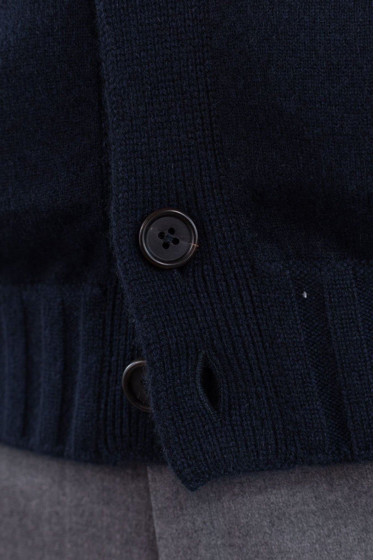 FIORONI Bomber Maglia Cashmere "Duvet" Blu Navy