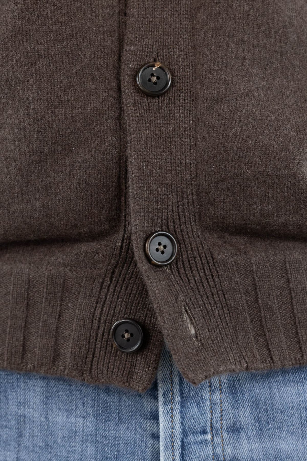 FIORONI Bomber Maglia Cashmere "Duvet" Moro