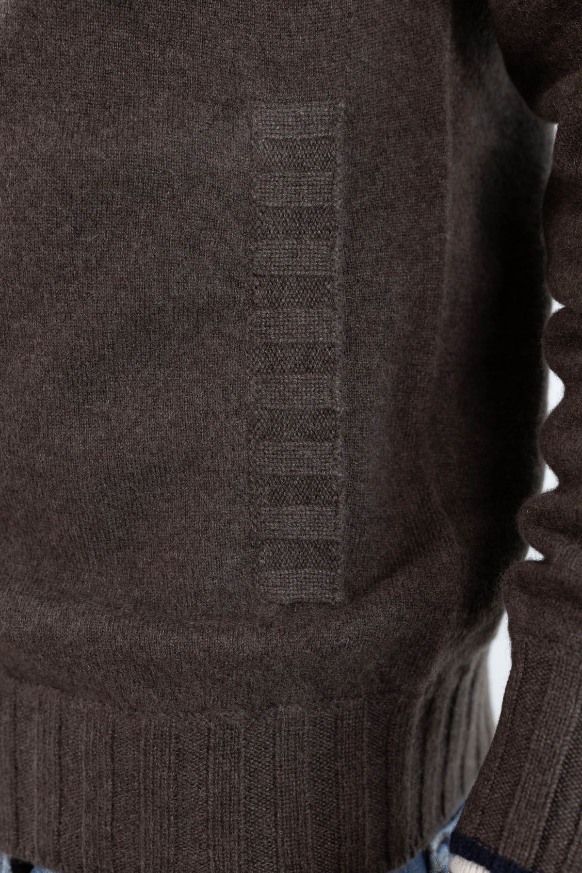 FIORONI Bomber Maglia Cashmere "Duvet" Moro