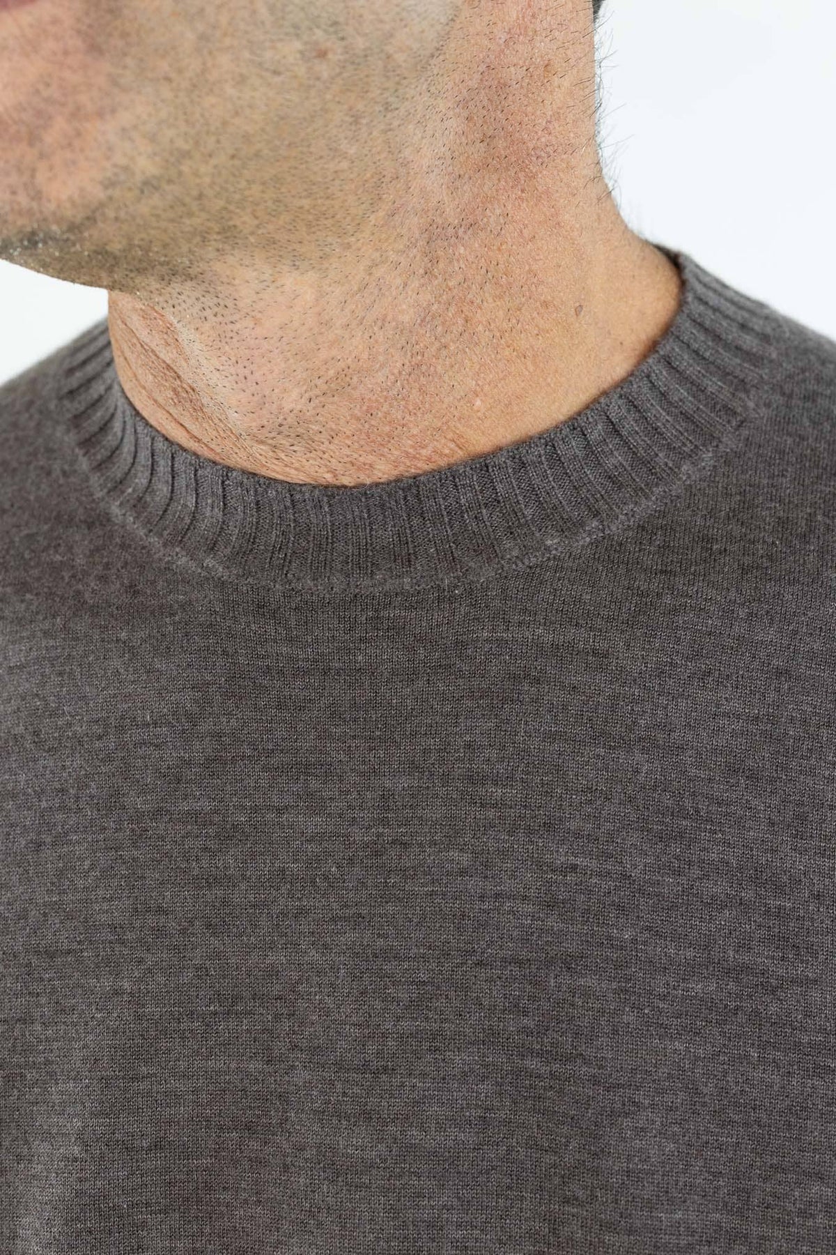 FIORONI Girocollo Cashmere Ultralight "Year Round" Tortora