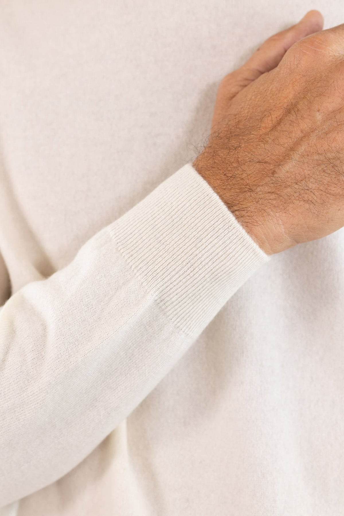 FIORONI Girocollo Baby Cashmere Bianco Panna
