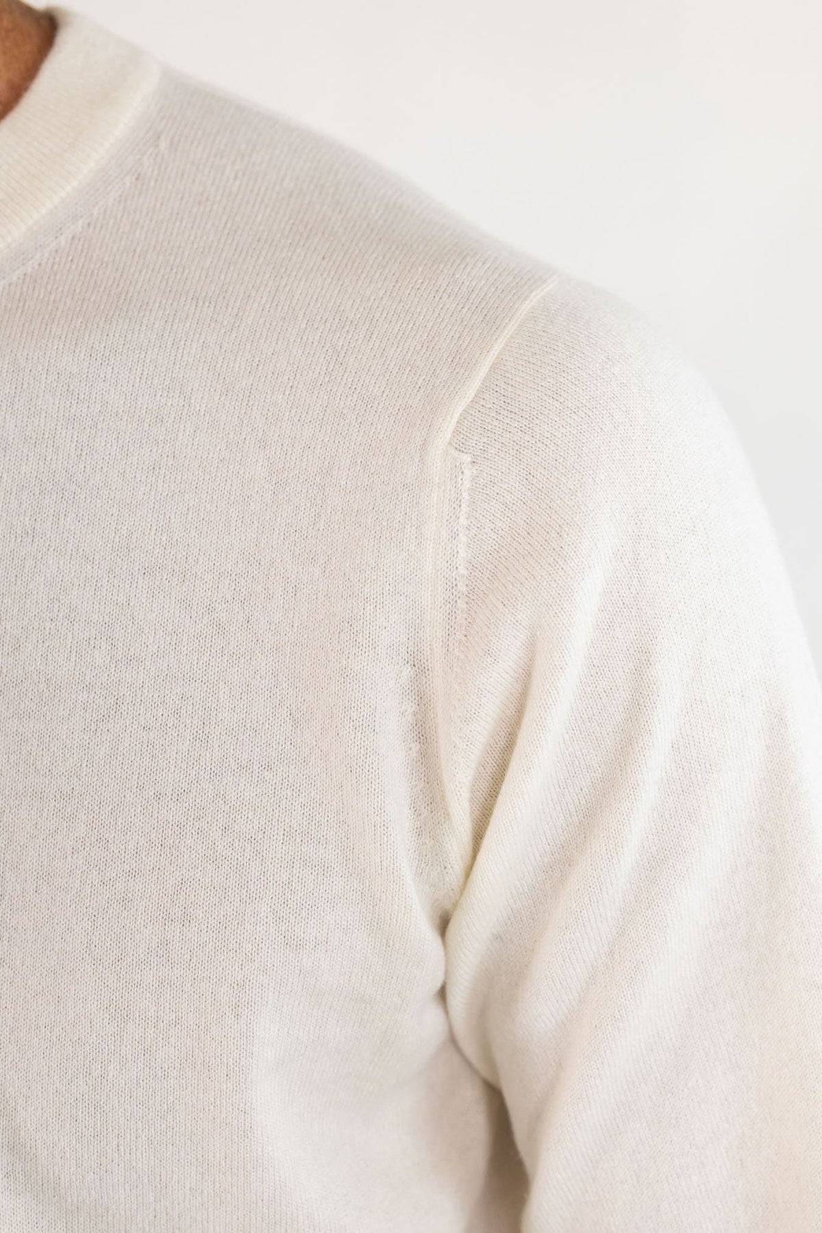 FIORONI Girocollo Baby Cashmere Bianco Panna