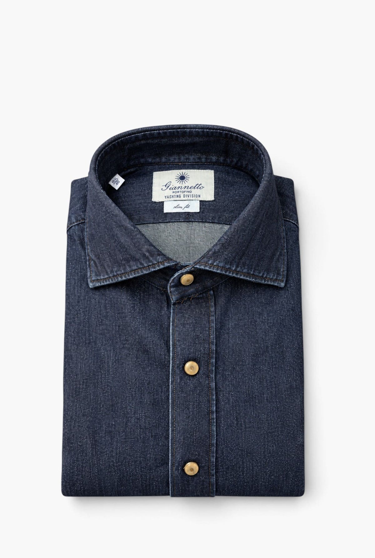 GIANNETTO PORTOFINO Camicia Denim Wash Scuro