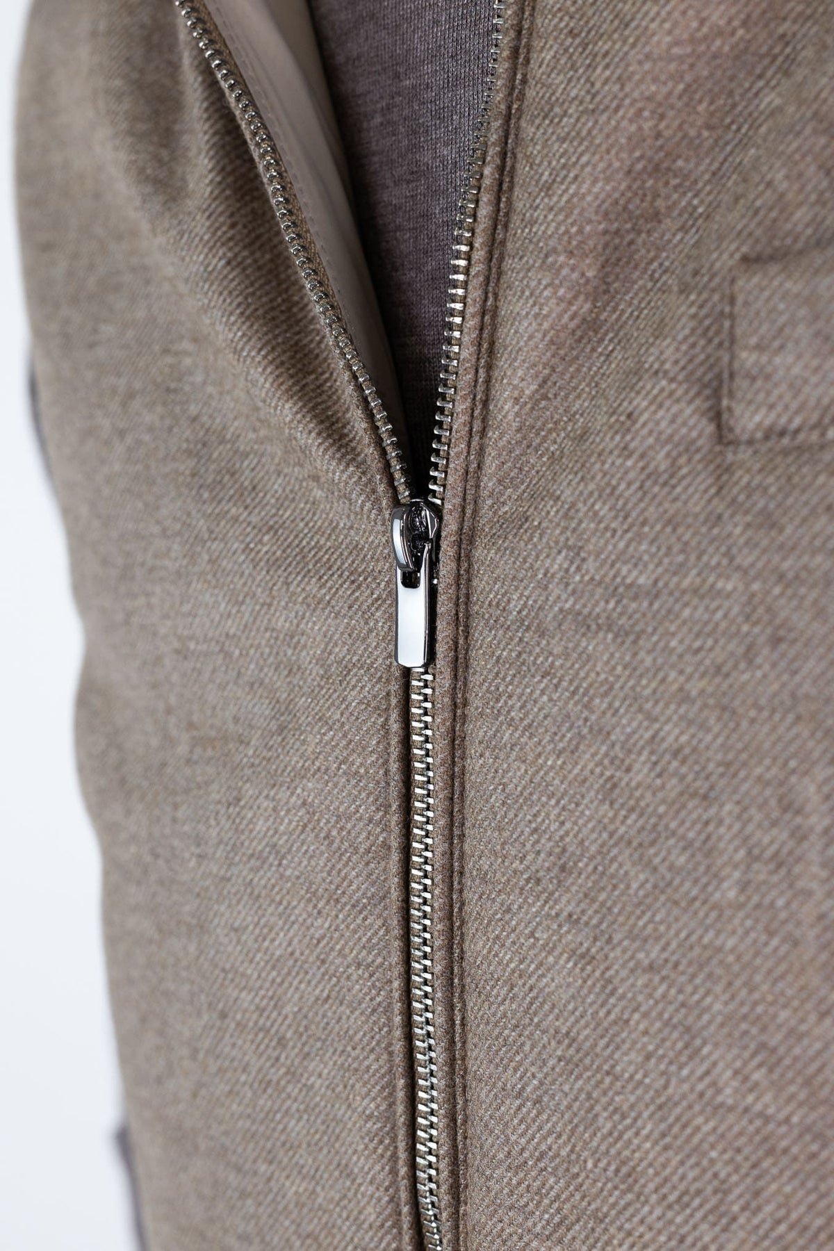 GUARINO Gilet Tessuto Loro Piana Storm System® Beige