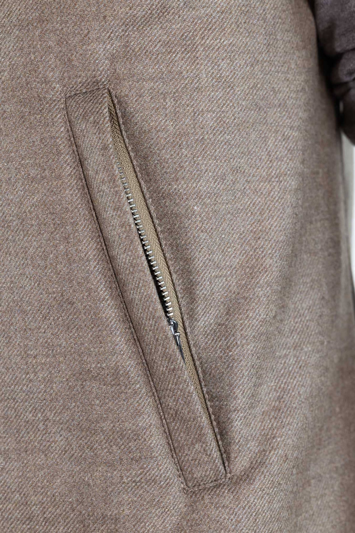 GUARINO Gilet Tessuto Loro Piana Storm System® Beige