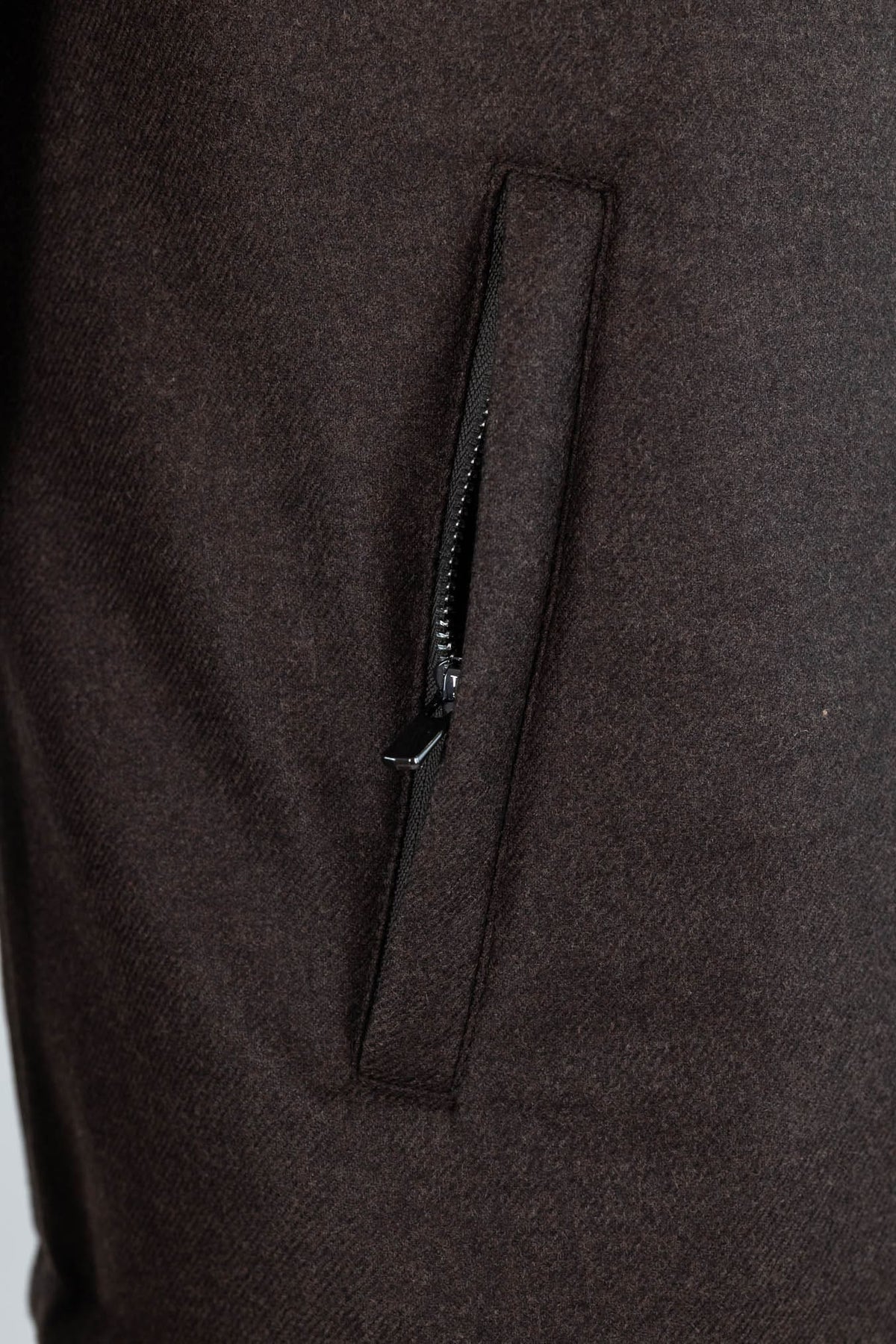 GUARINO Gilet Tessuto Loro Piana Storm System® Moro