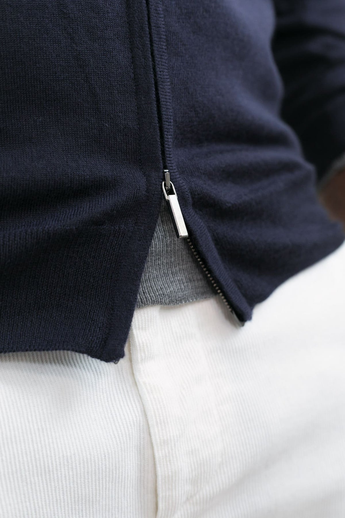 GUARINO Maglia Full Zip Cashlight Blu Scuro