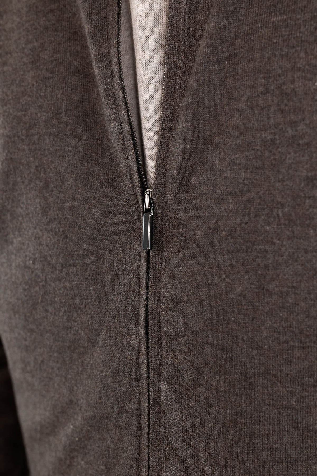 GUARINO Full Zip Cashlight Marrone Yak
